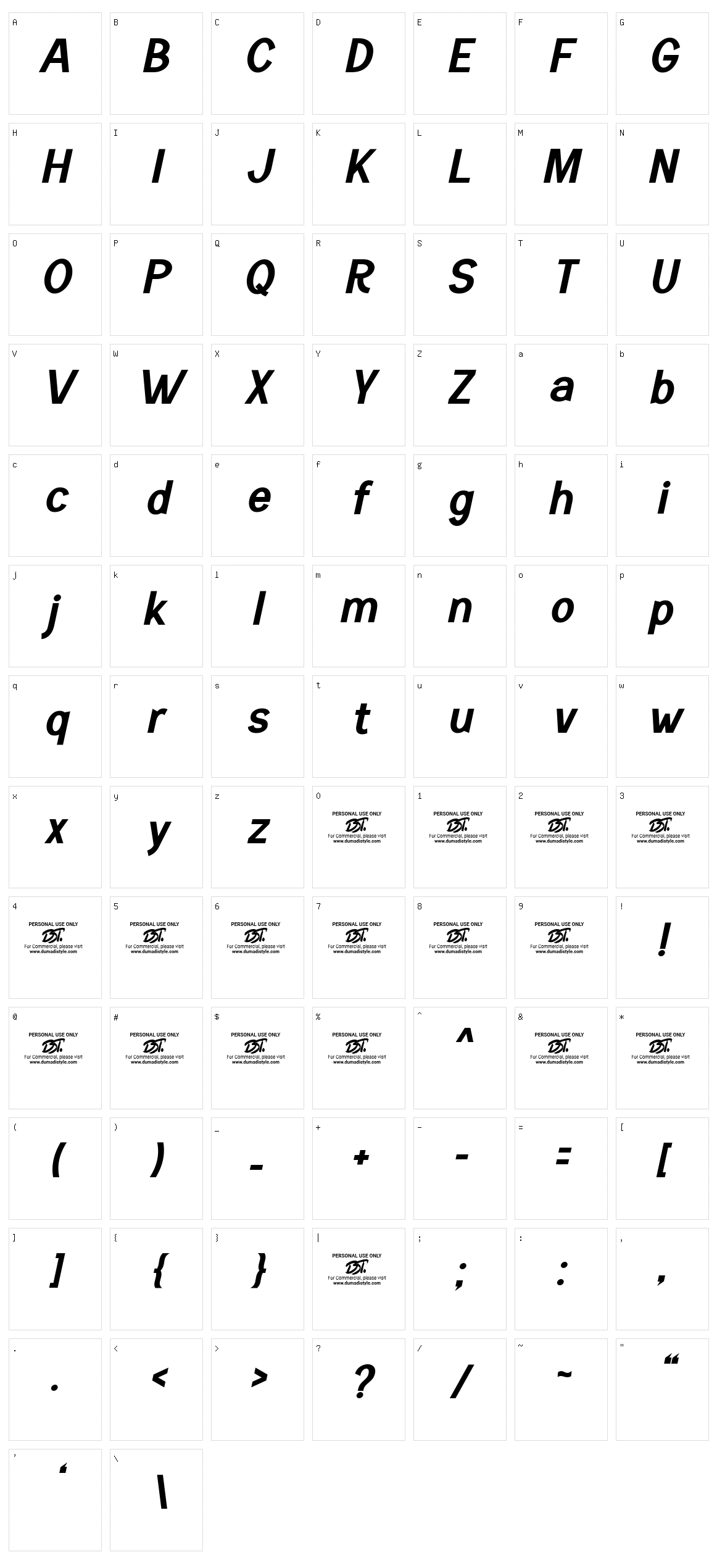 Menta Sans Character Set