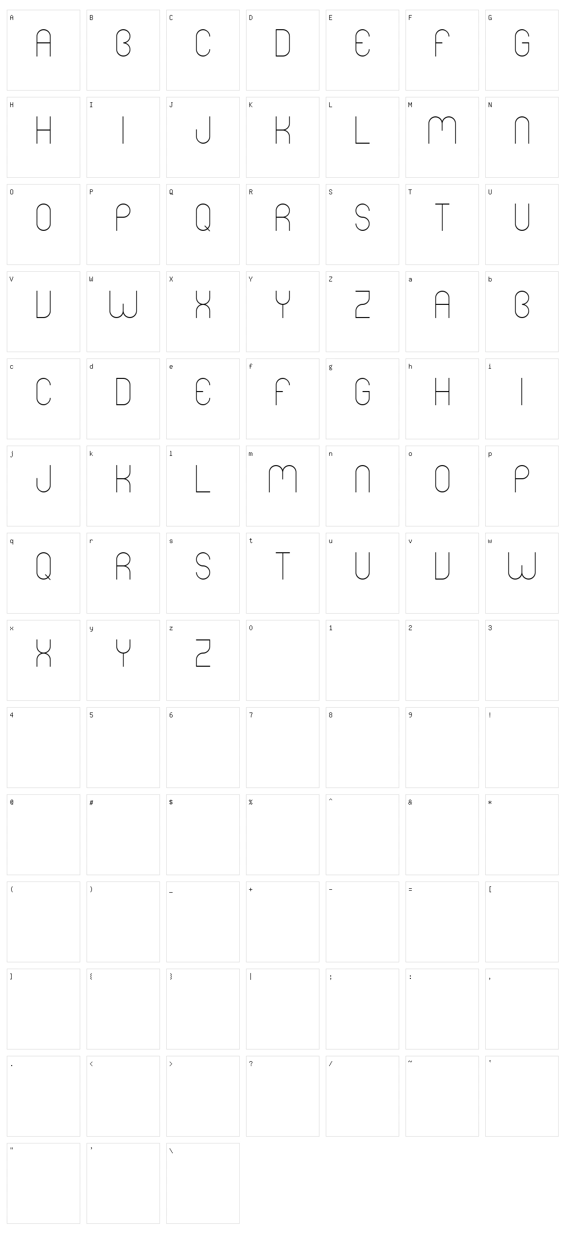 Mers Character Set