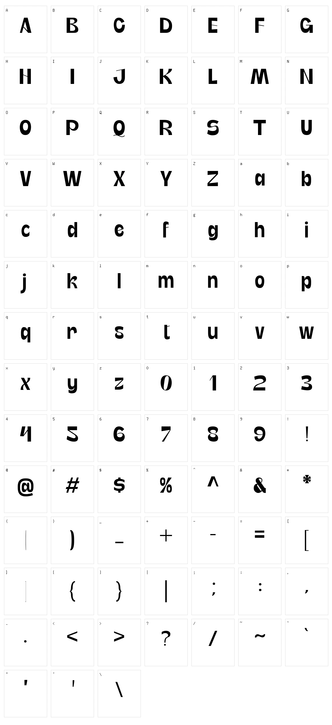 Monkisa Character Set