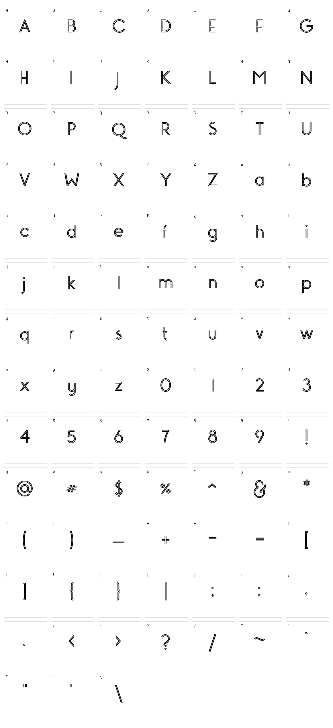 Monopoly Inline Character Set