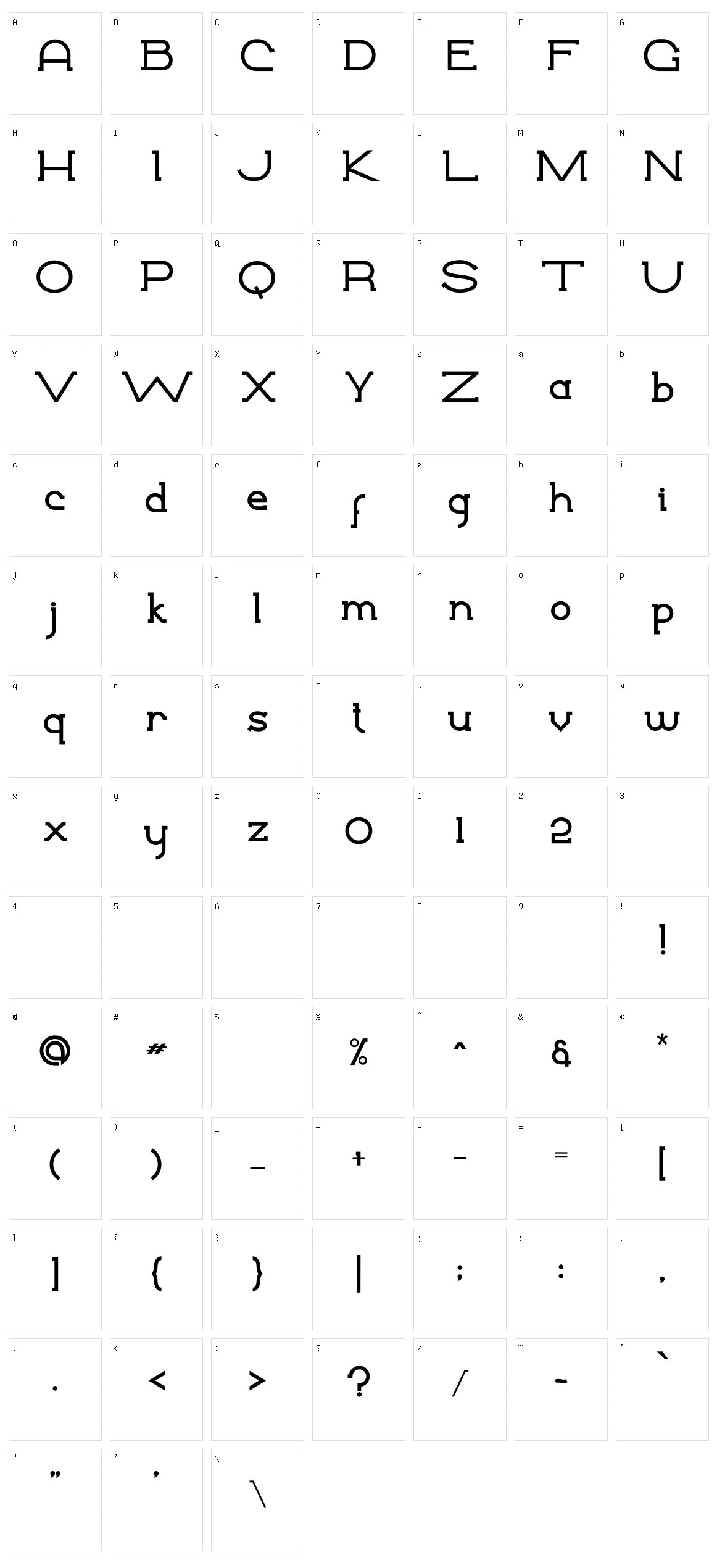 Monsterio Character Set