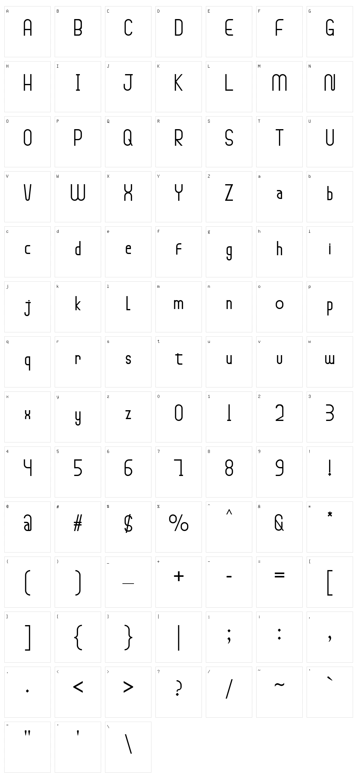 Moorley Hoosten Character Set
