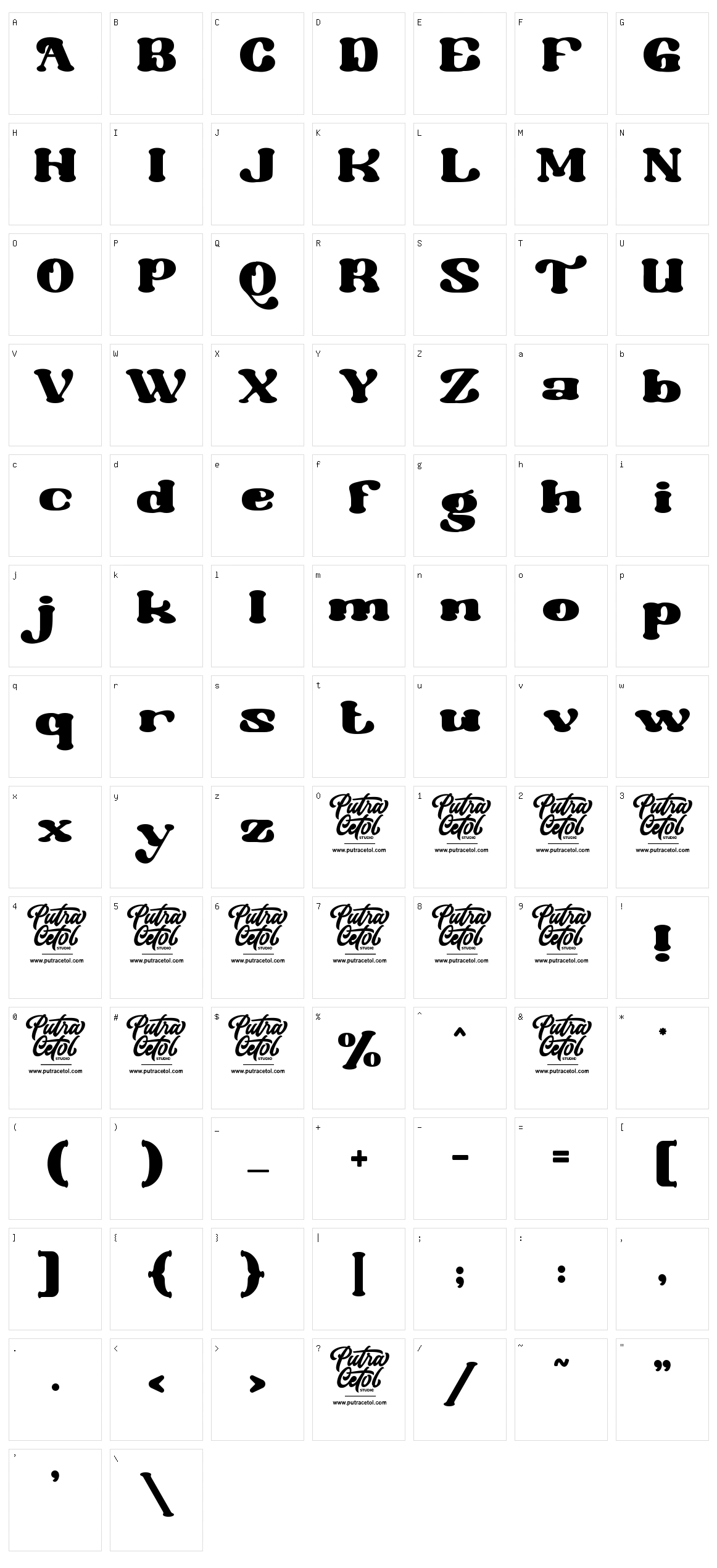 Morrello Character Set