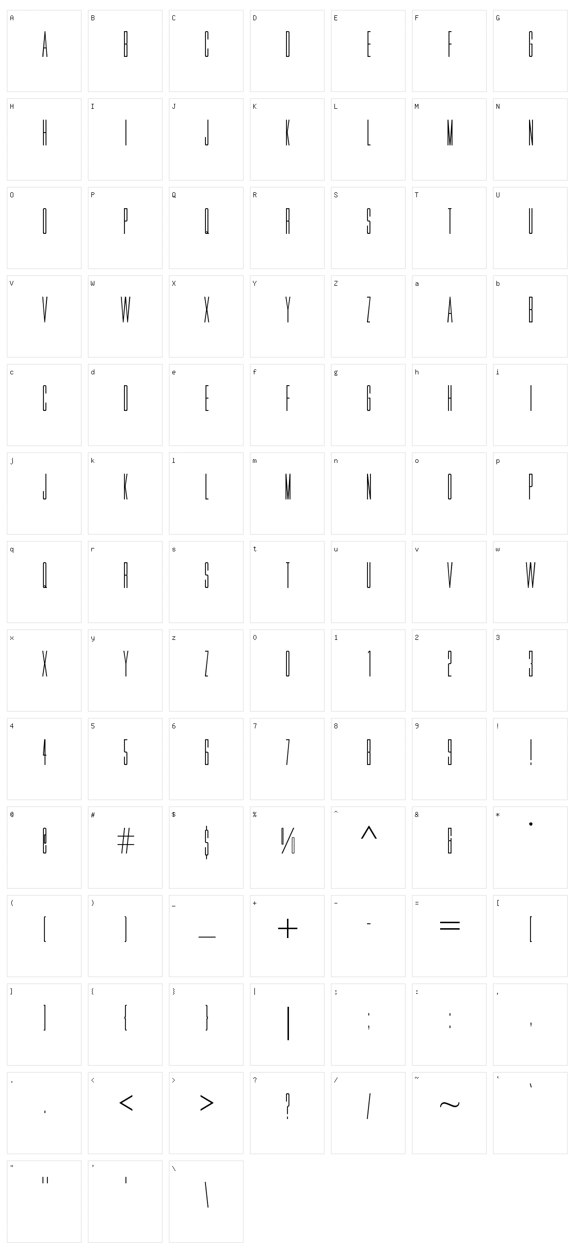 Movie Letters Character Set