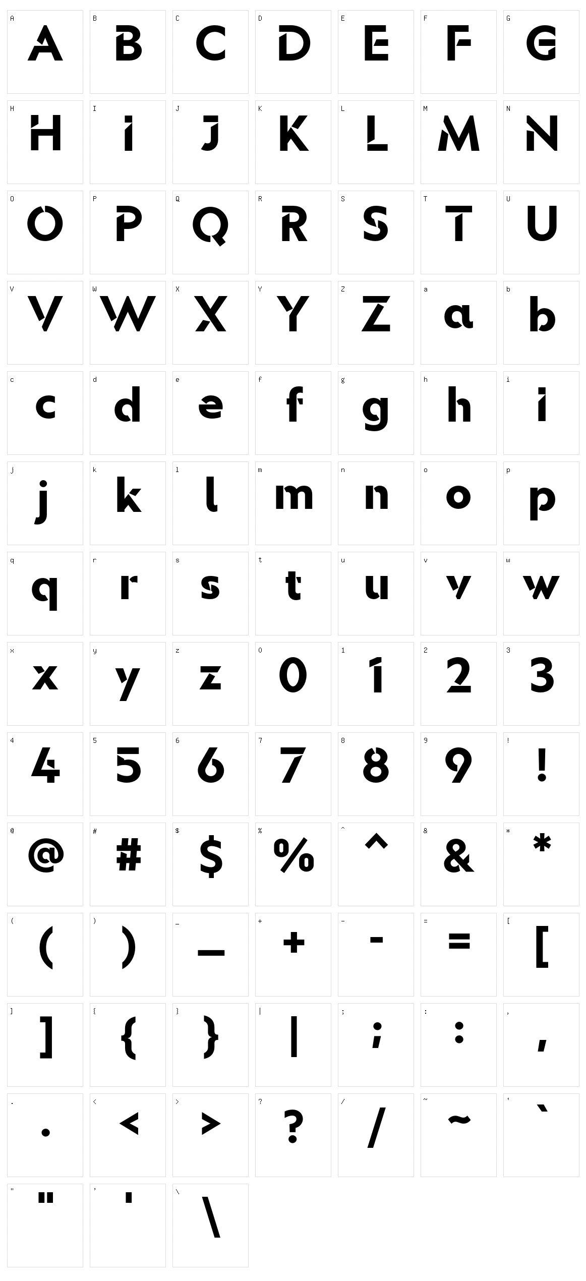 Multiple Ranges Character Set