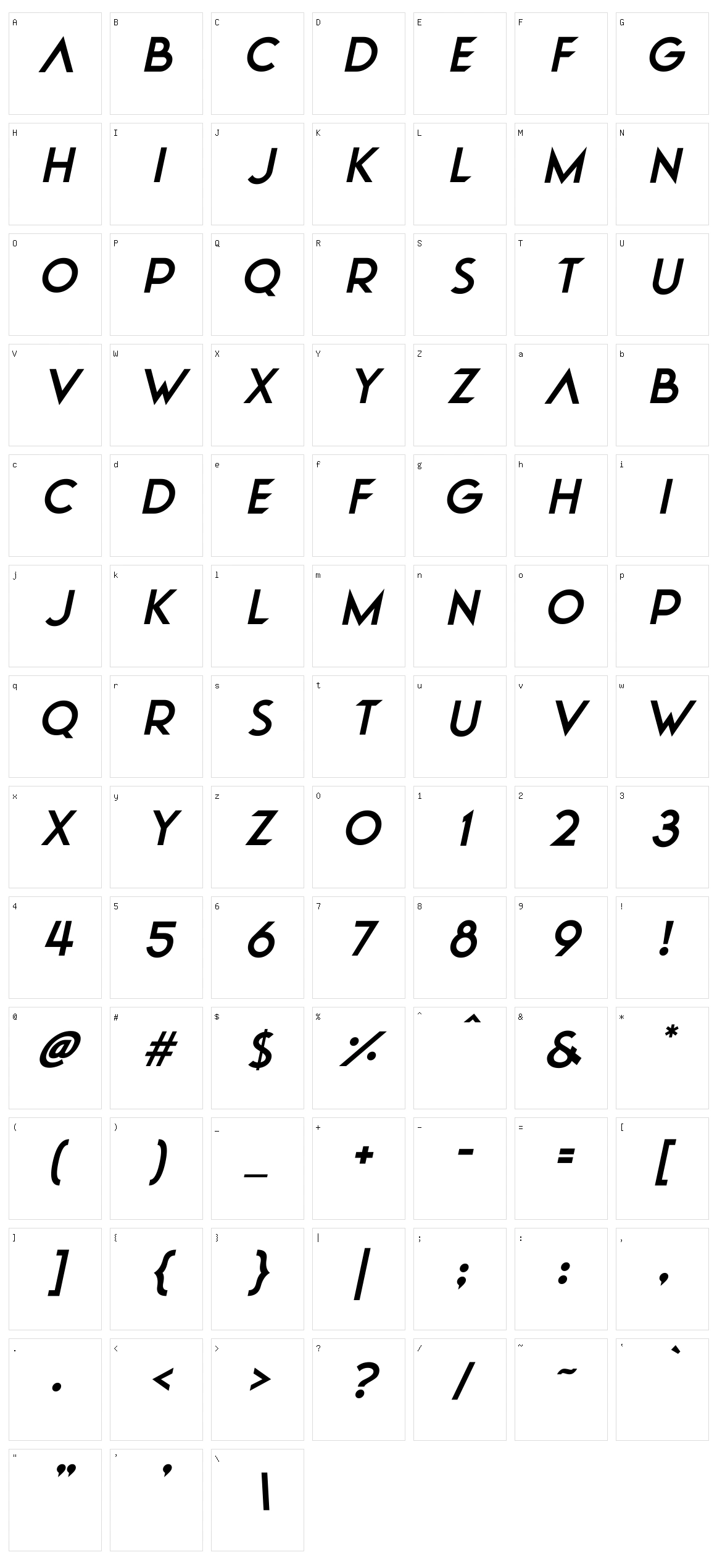 Natural Precision Character Set