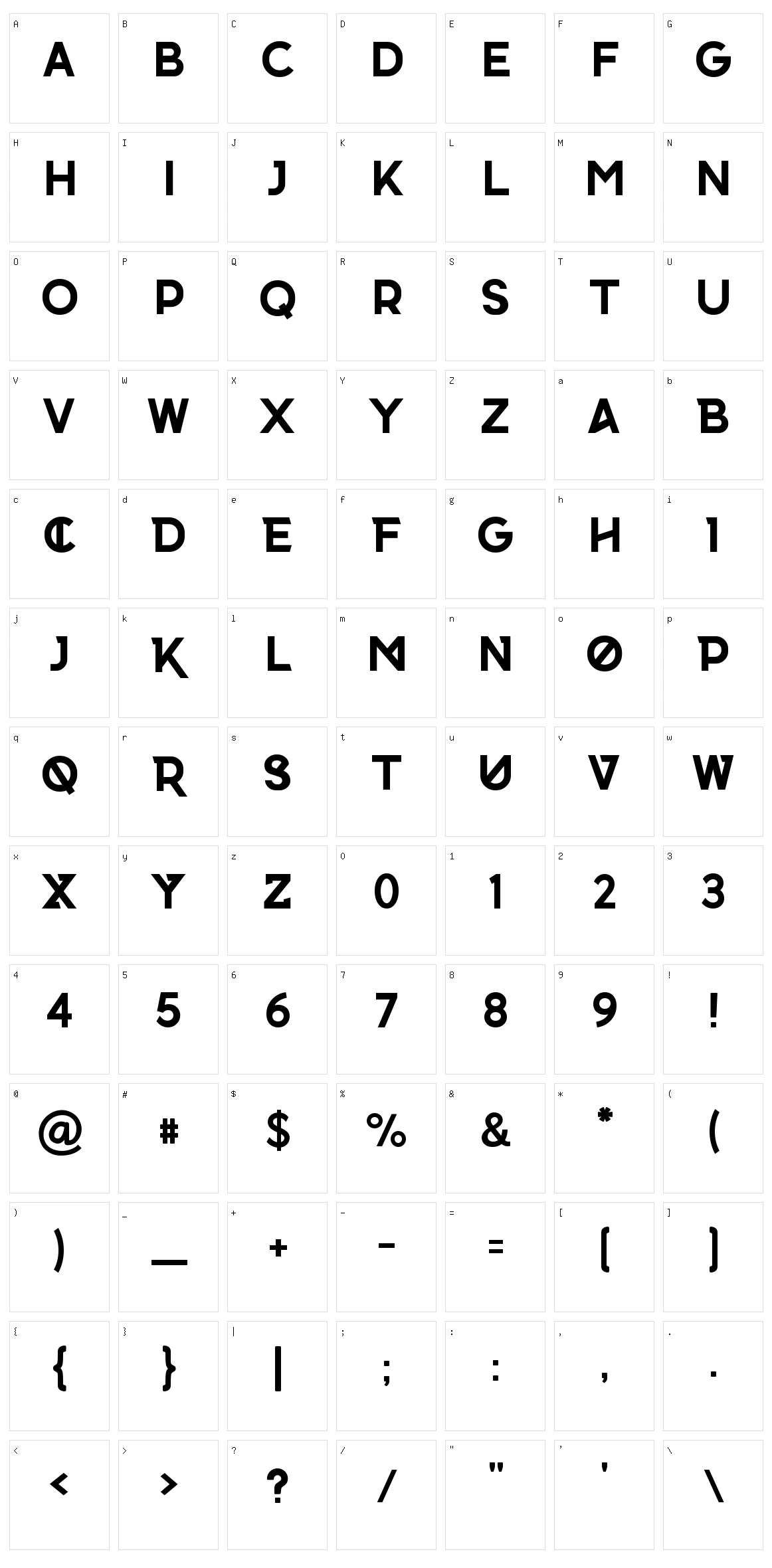 Nordick Character Set