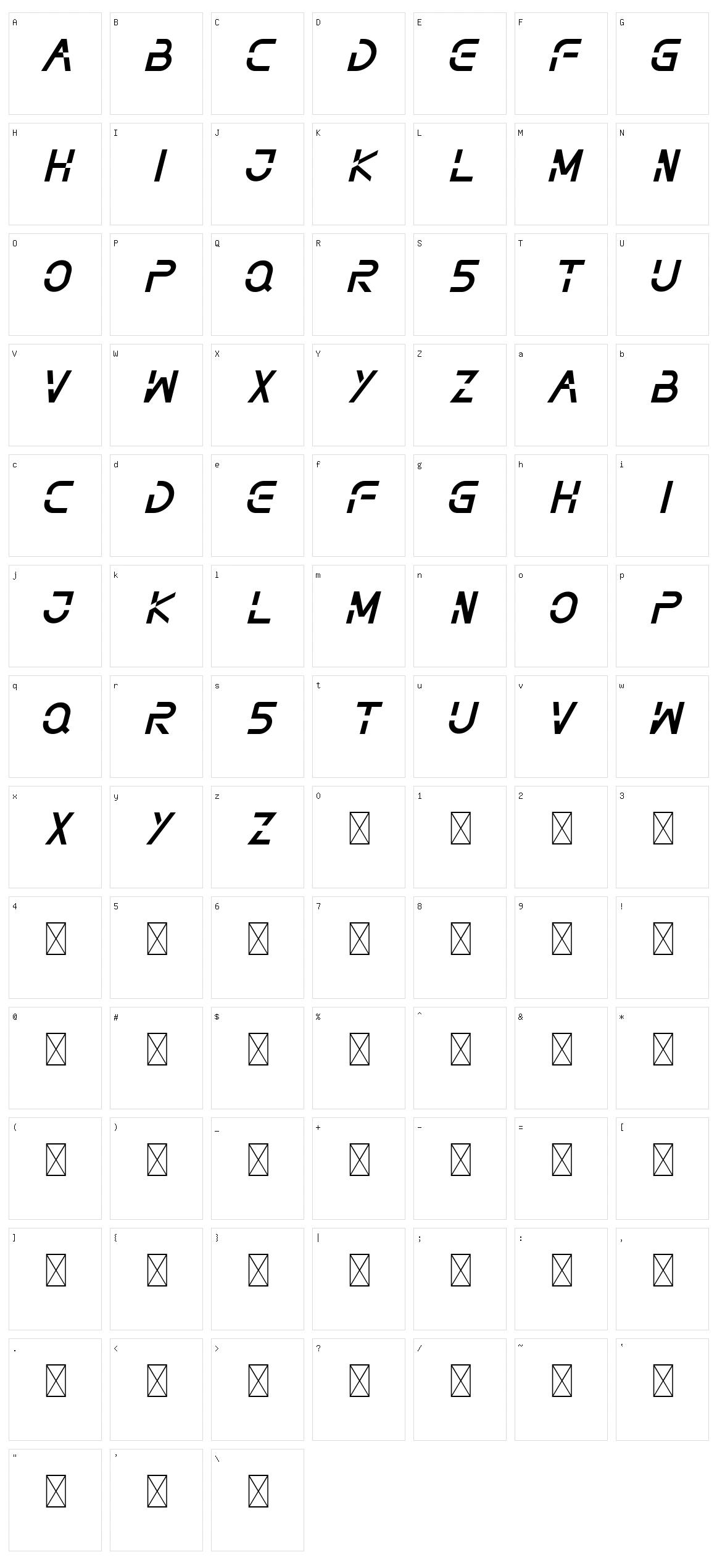 Nothan Character Set