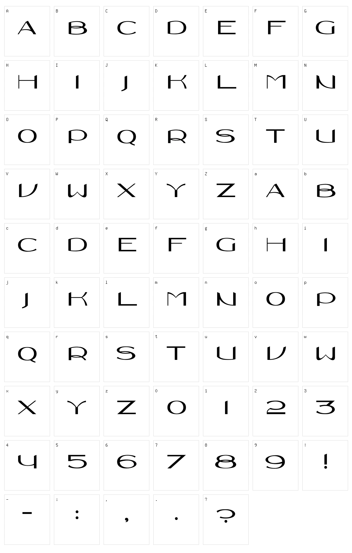 Novoposelensky Character Set