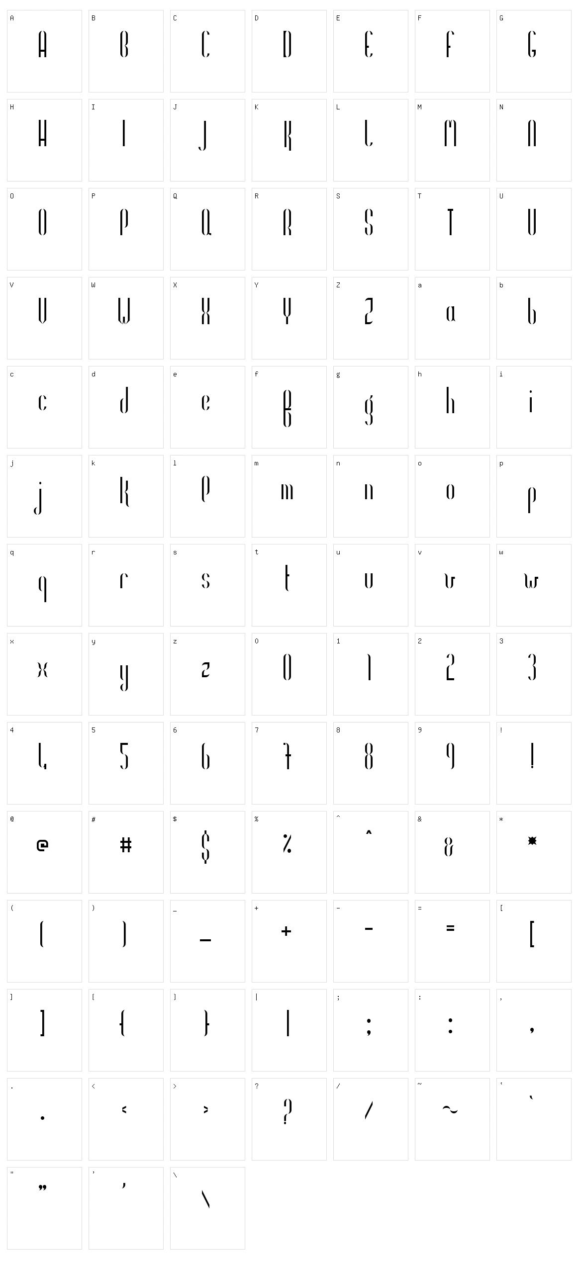 O-Deco Character Set