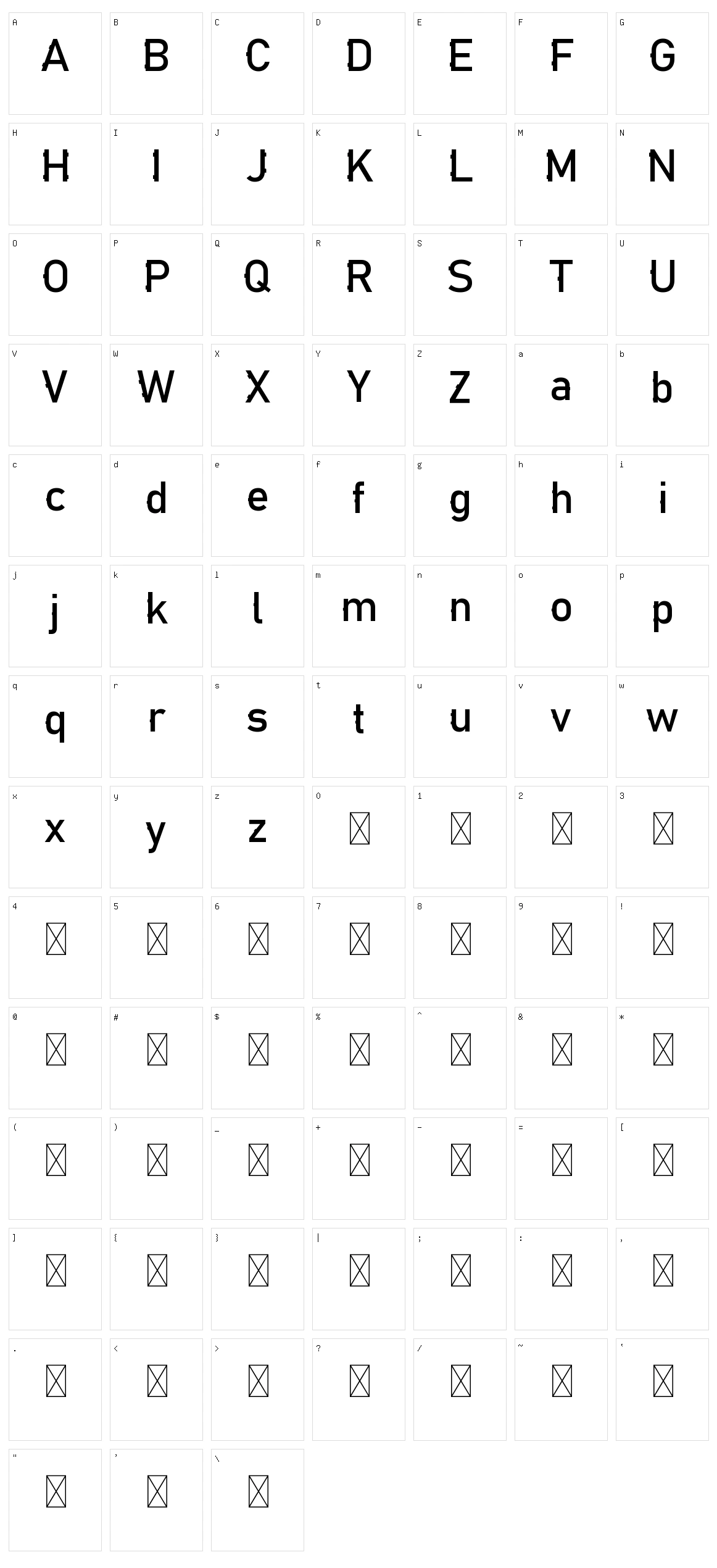 Oddie Character Set