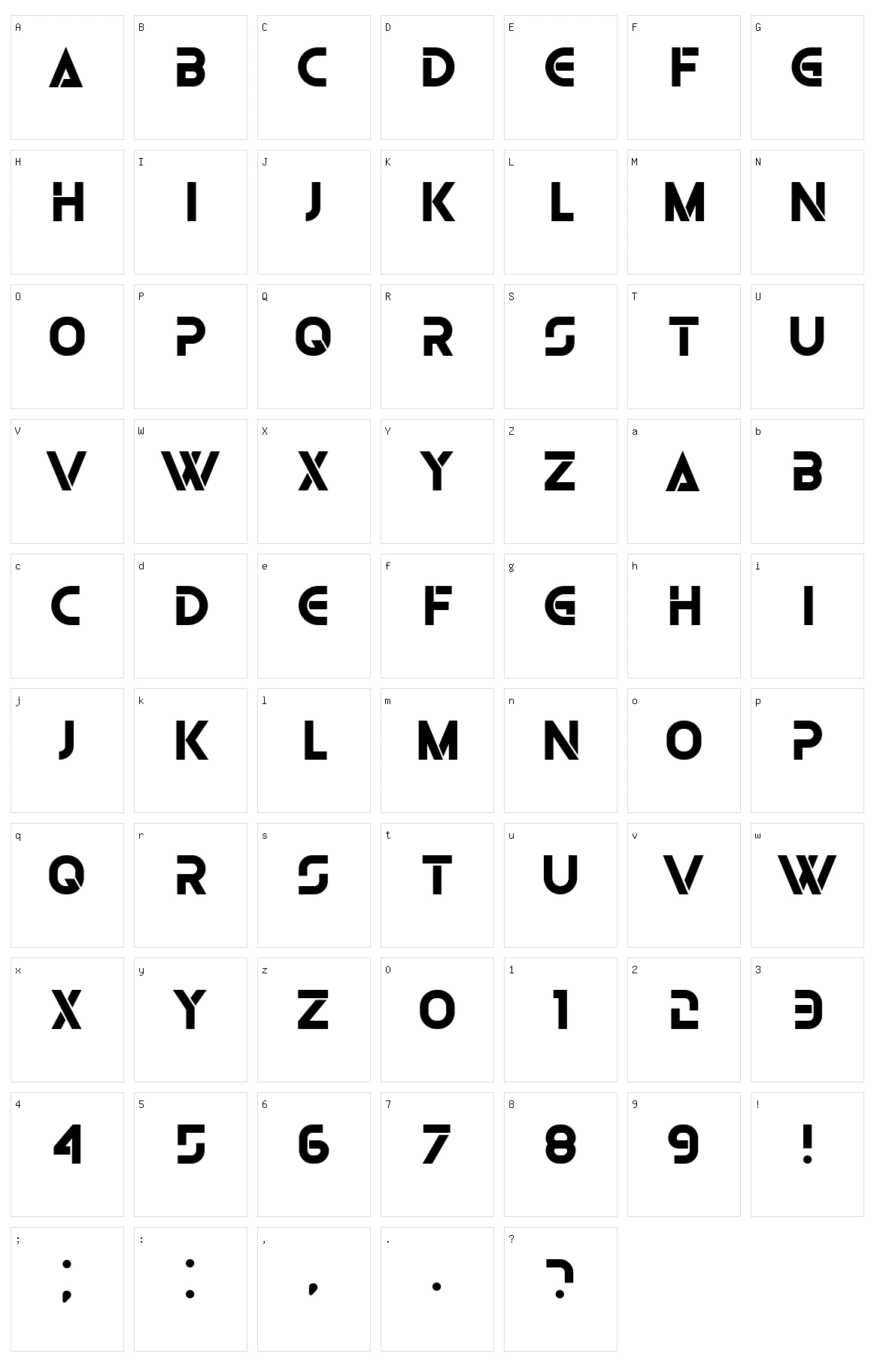 Olga Character Set