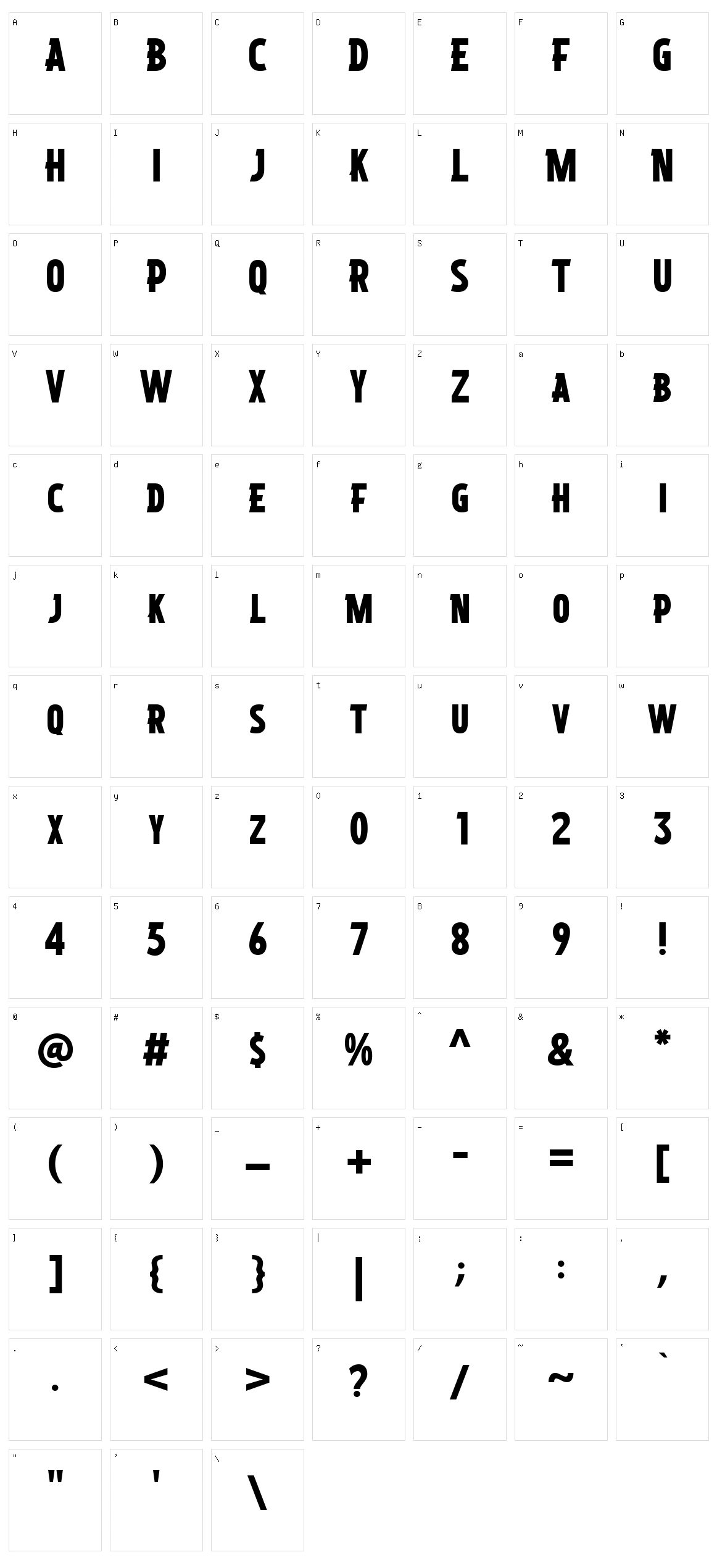 Perwira Character Set