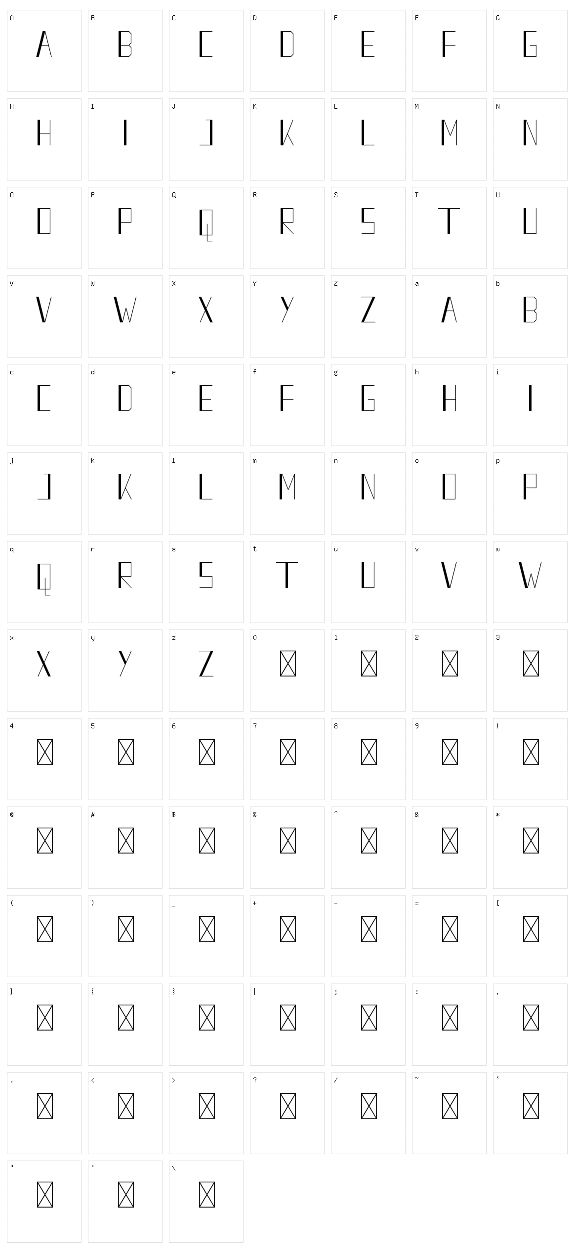 Petot Character Set