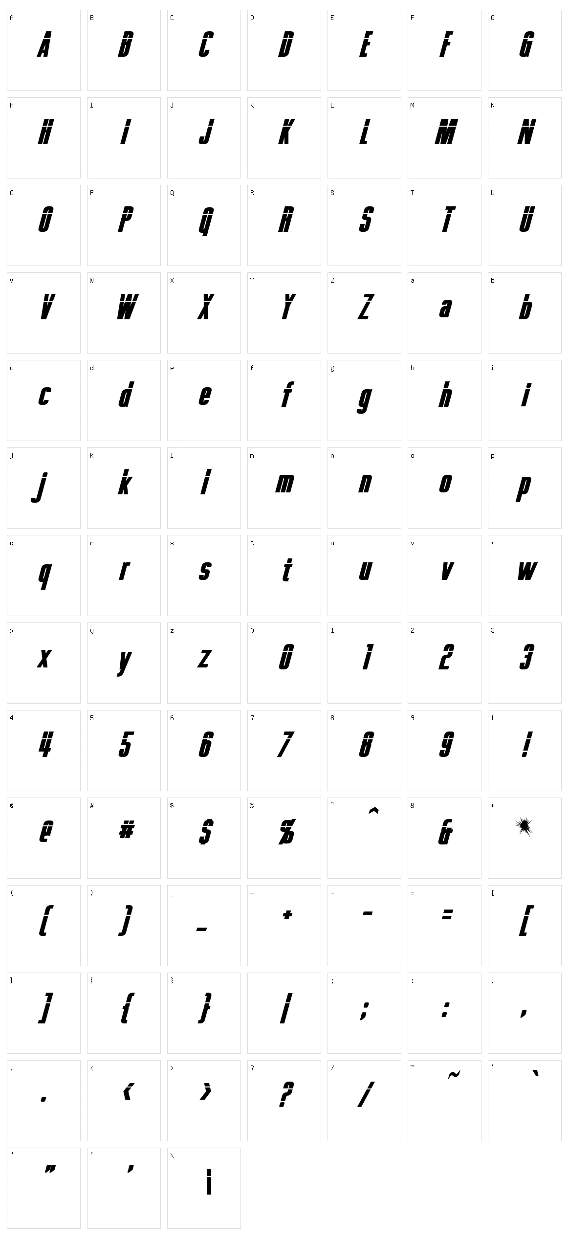 Phelps Character Set