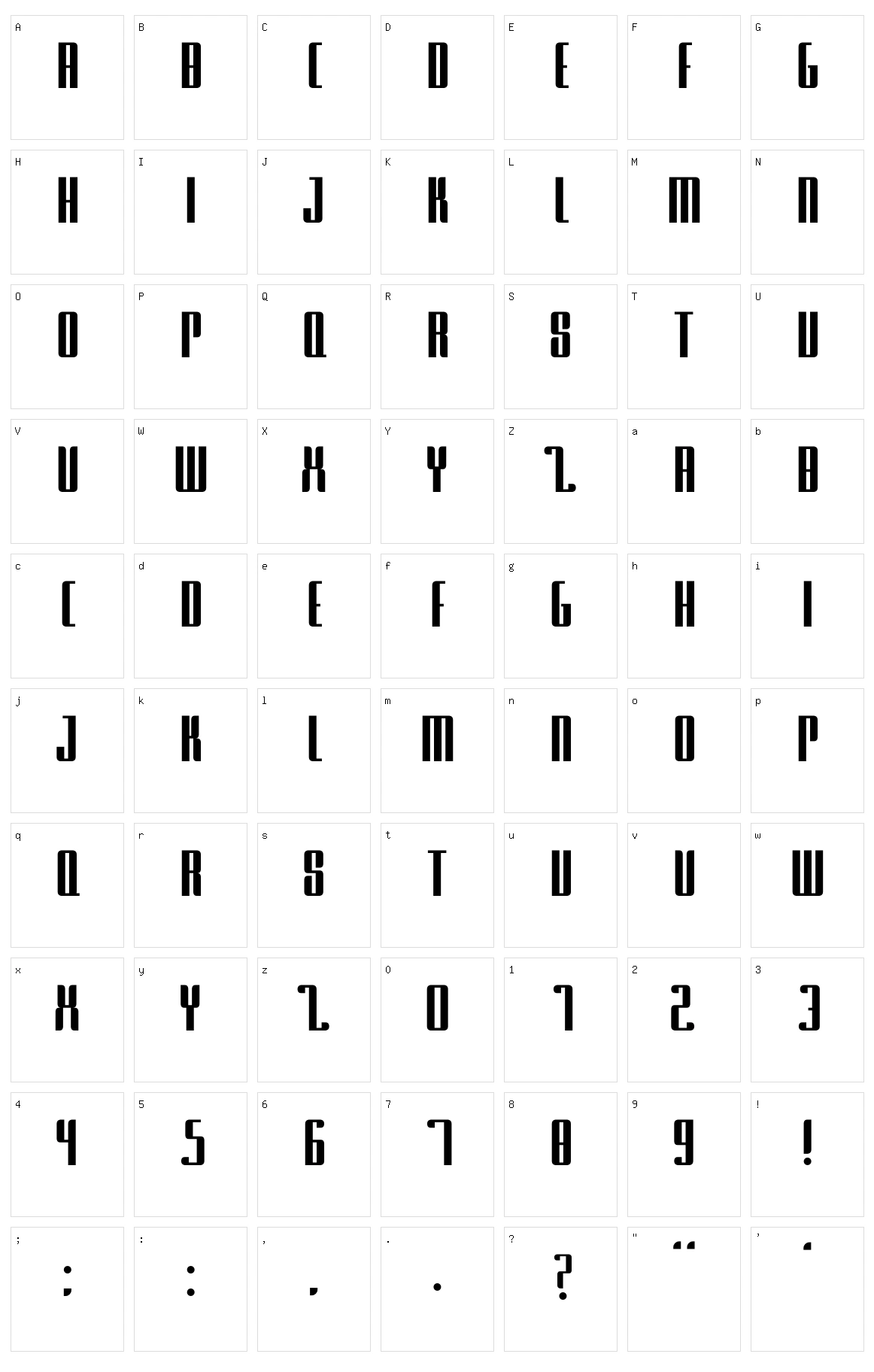 PingPong Character Set