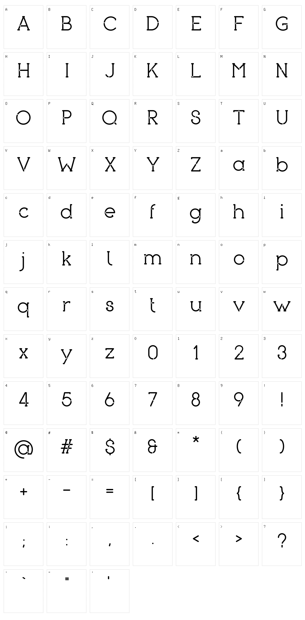 Piron Character Set
