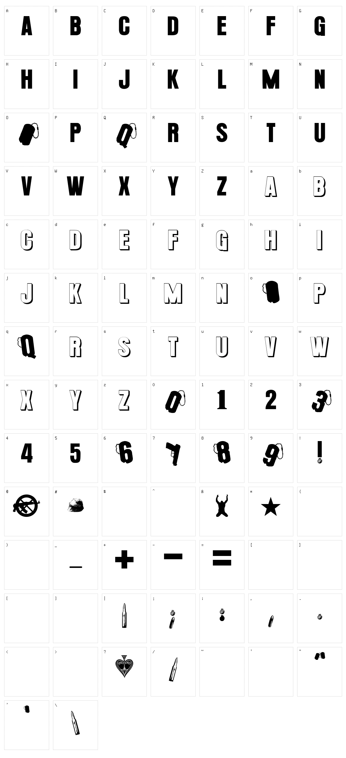 Platoon Character Set