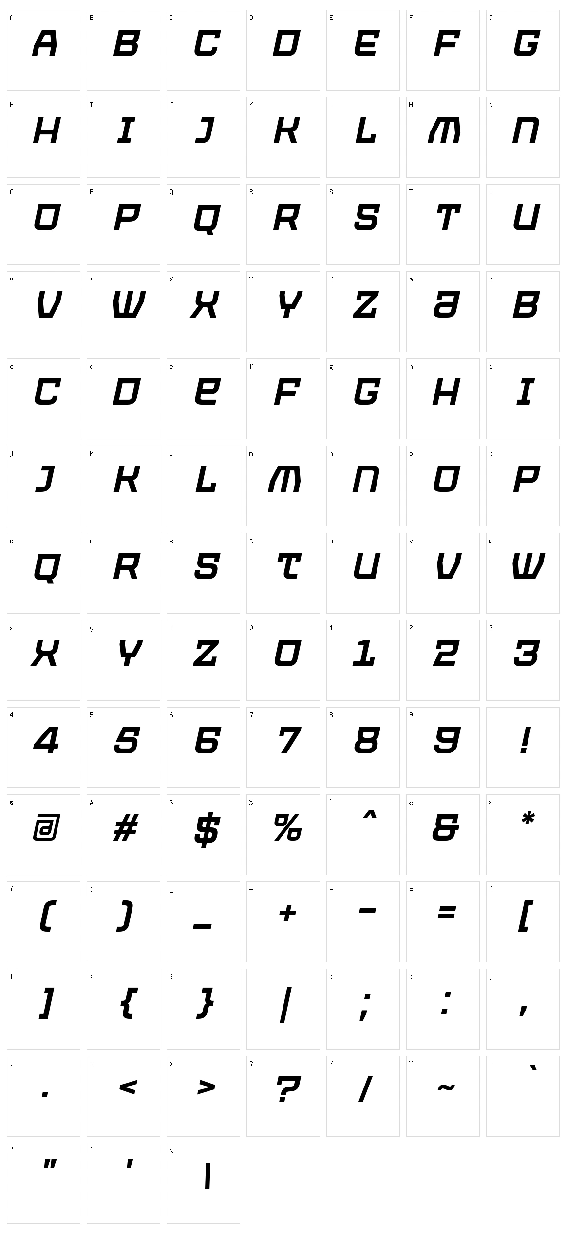 Protector Character Set