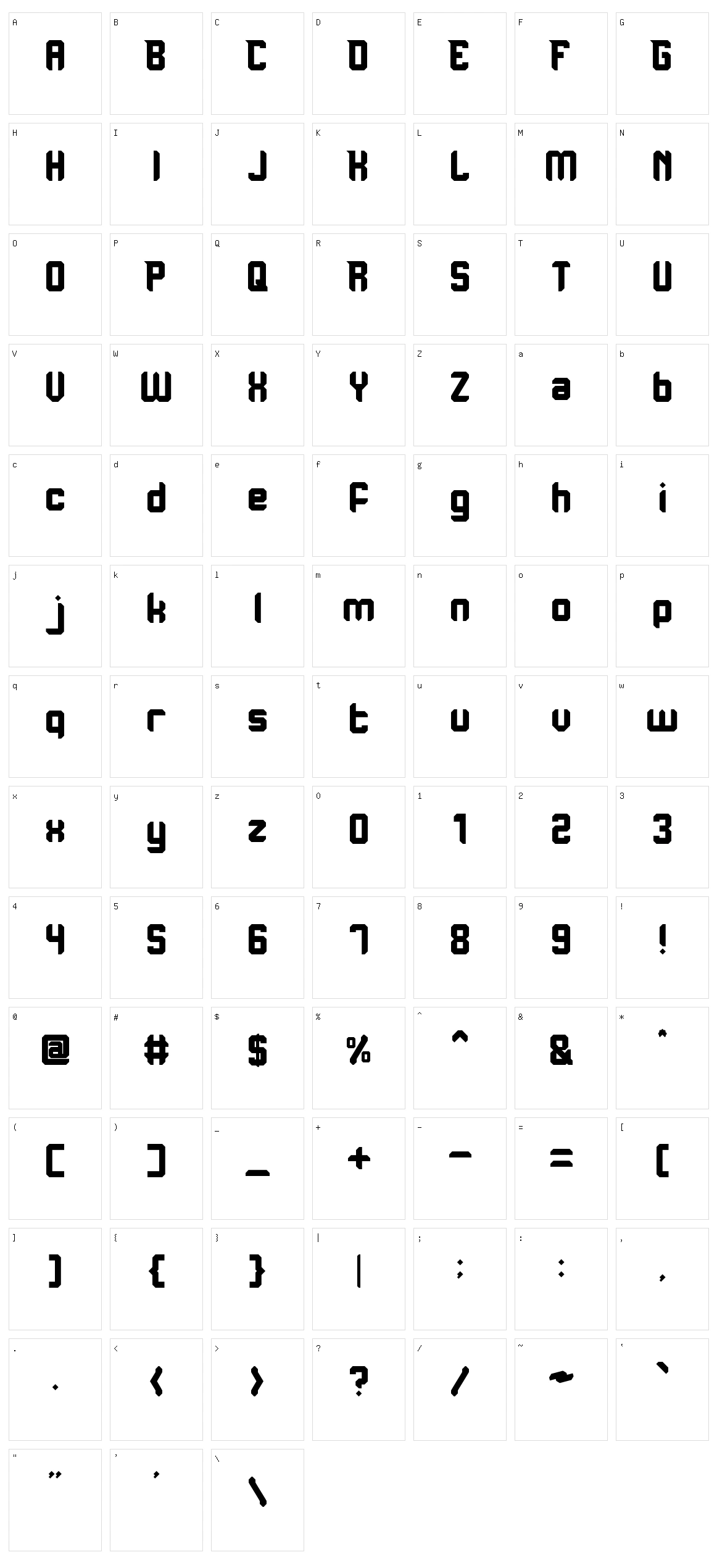 Purpose Character Set