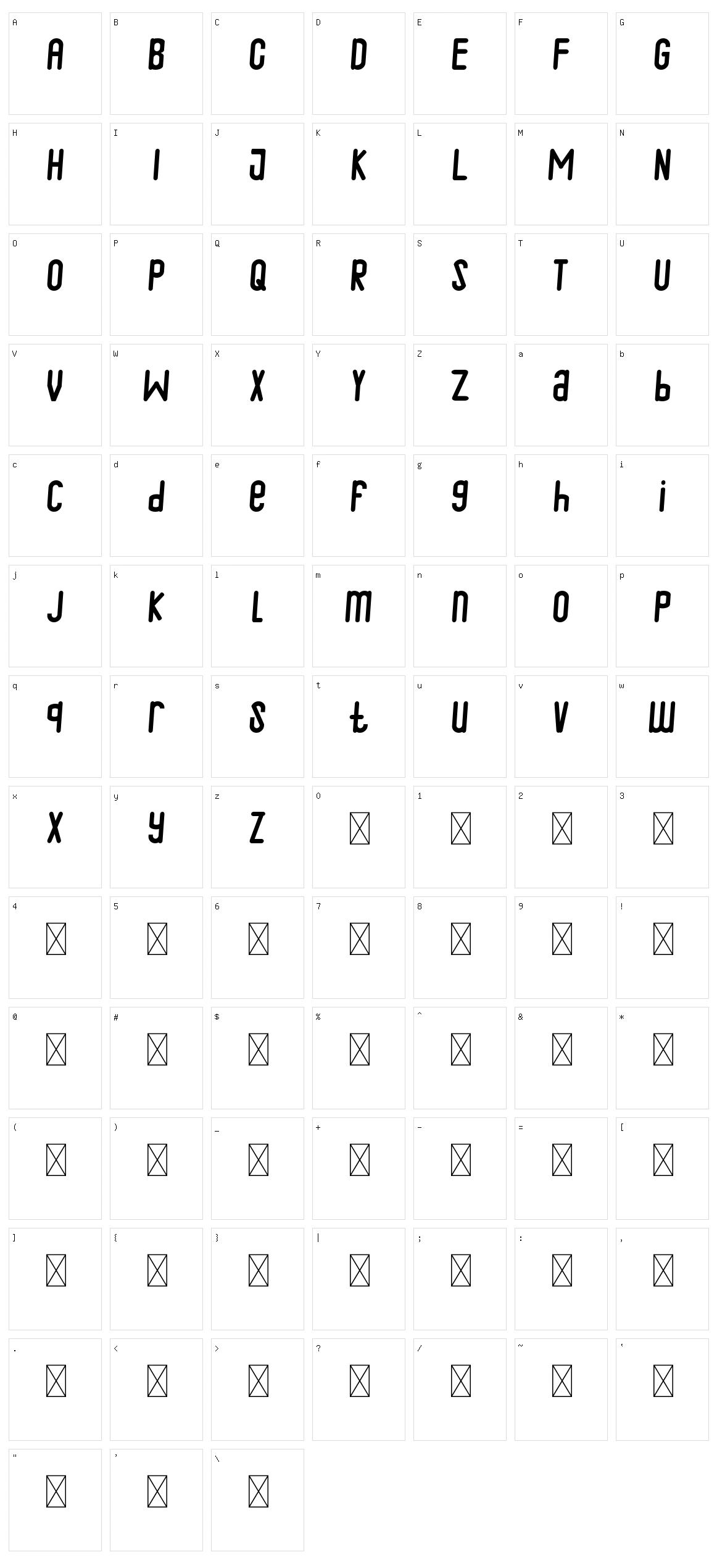 Qalin Character Set