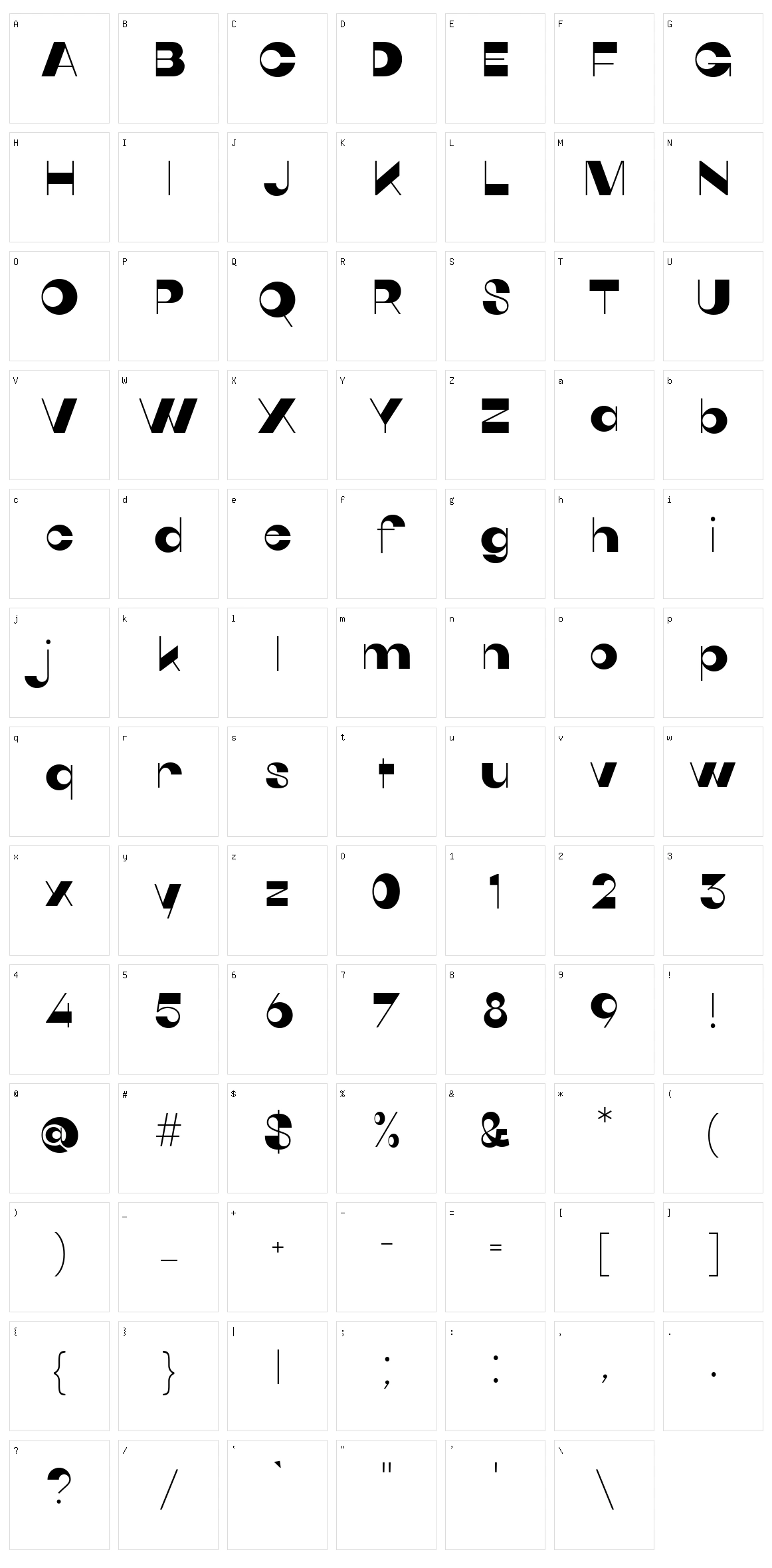 Quarantype Hopscotch Character Set