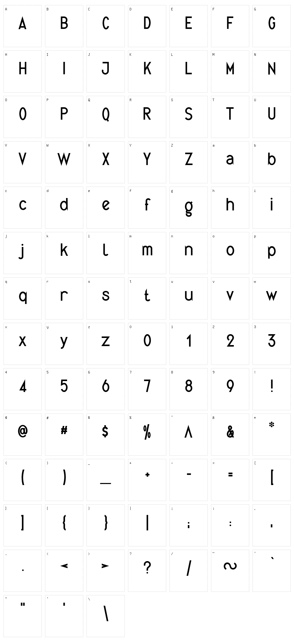 Quirkus Character Set