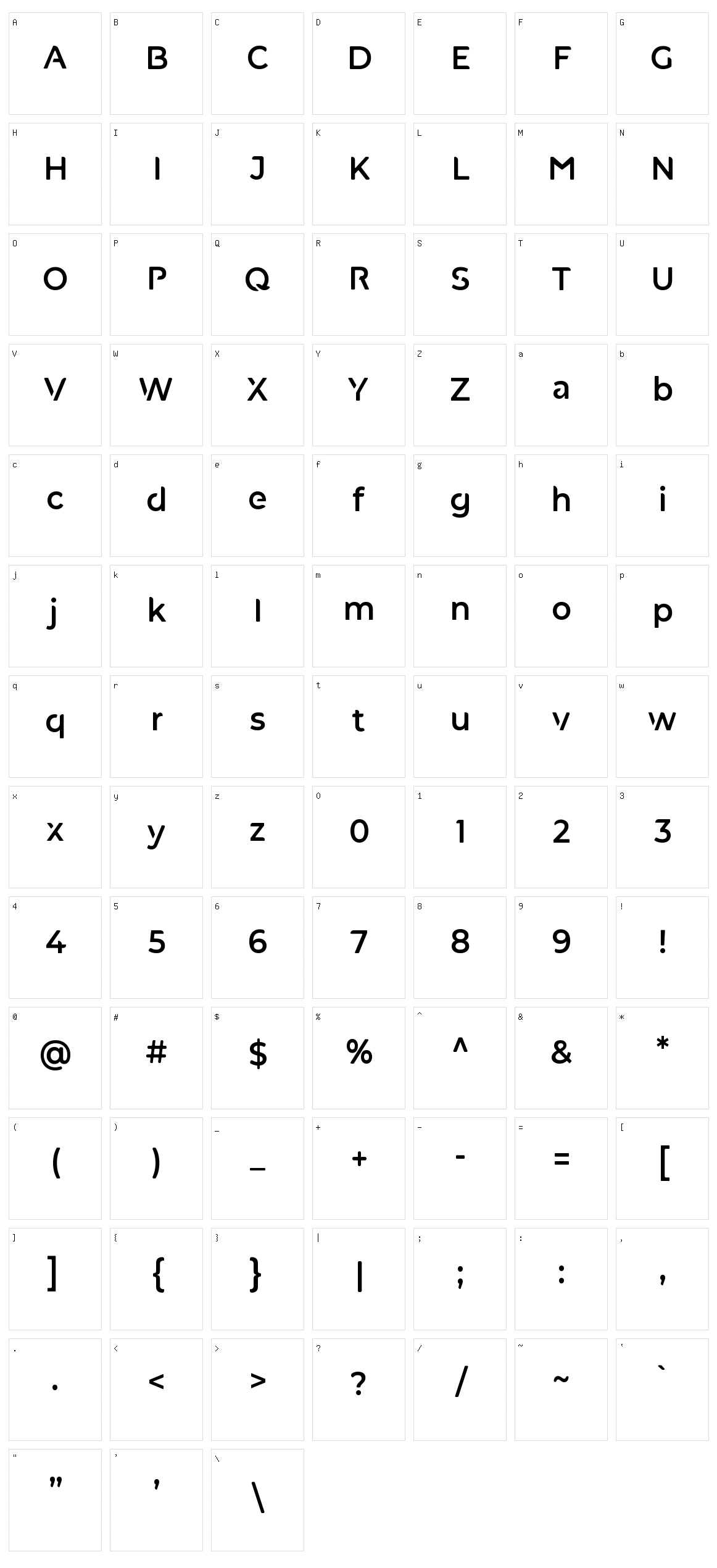 Quitars Character Set