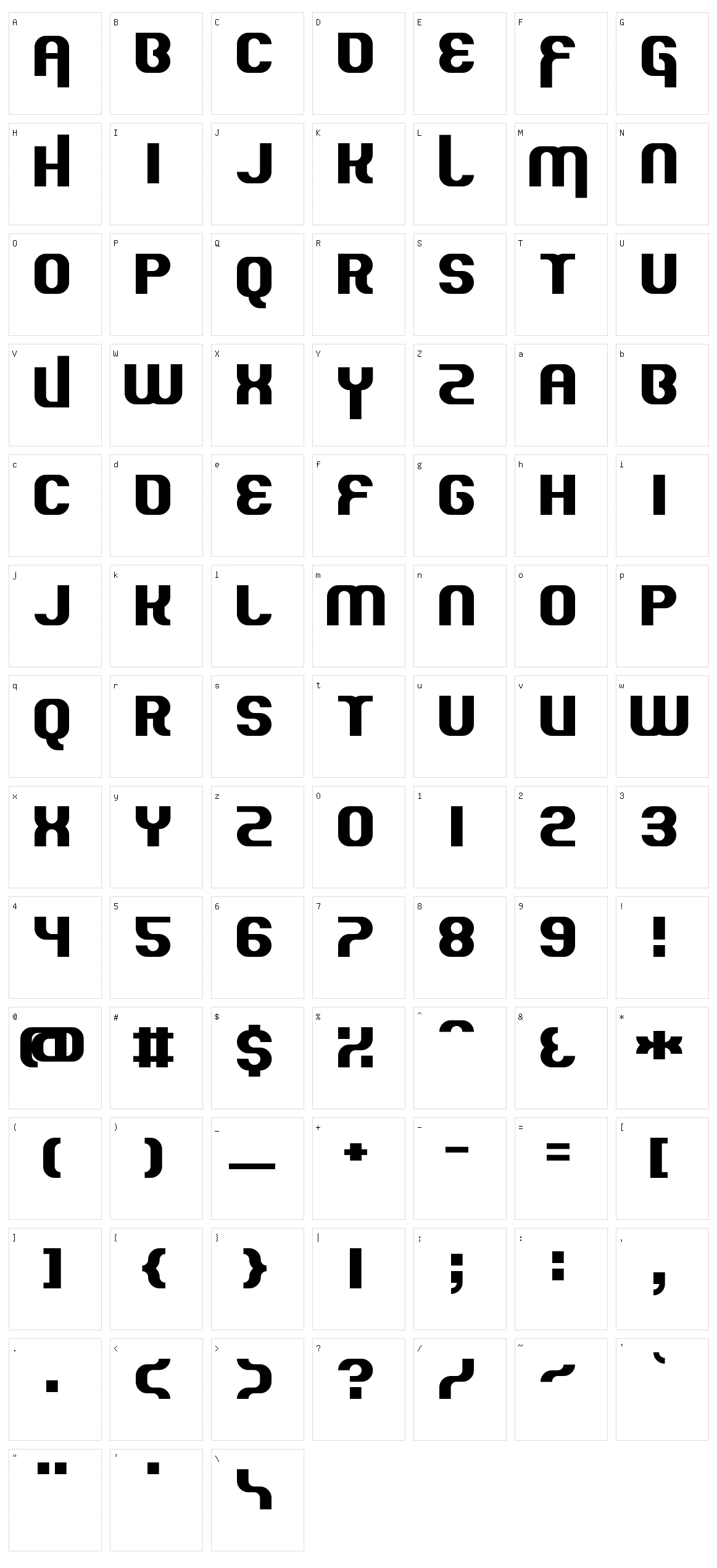 Quous Inno Character Set