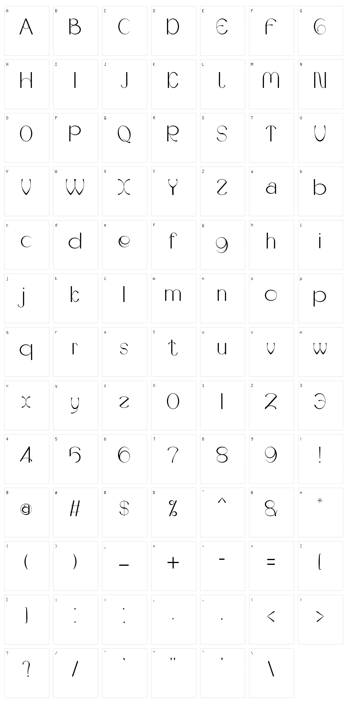 Redney Character Set
