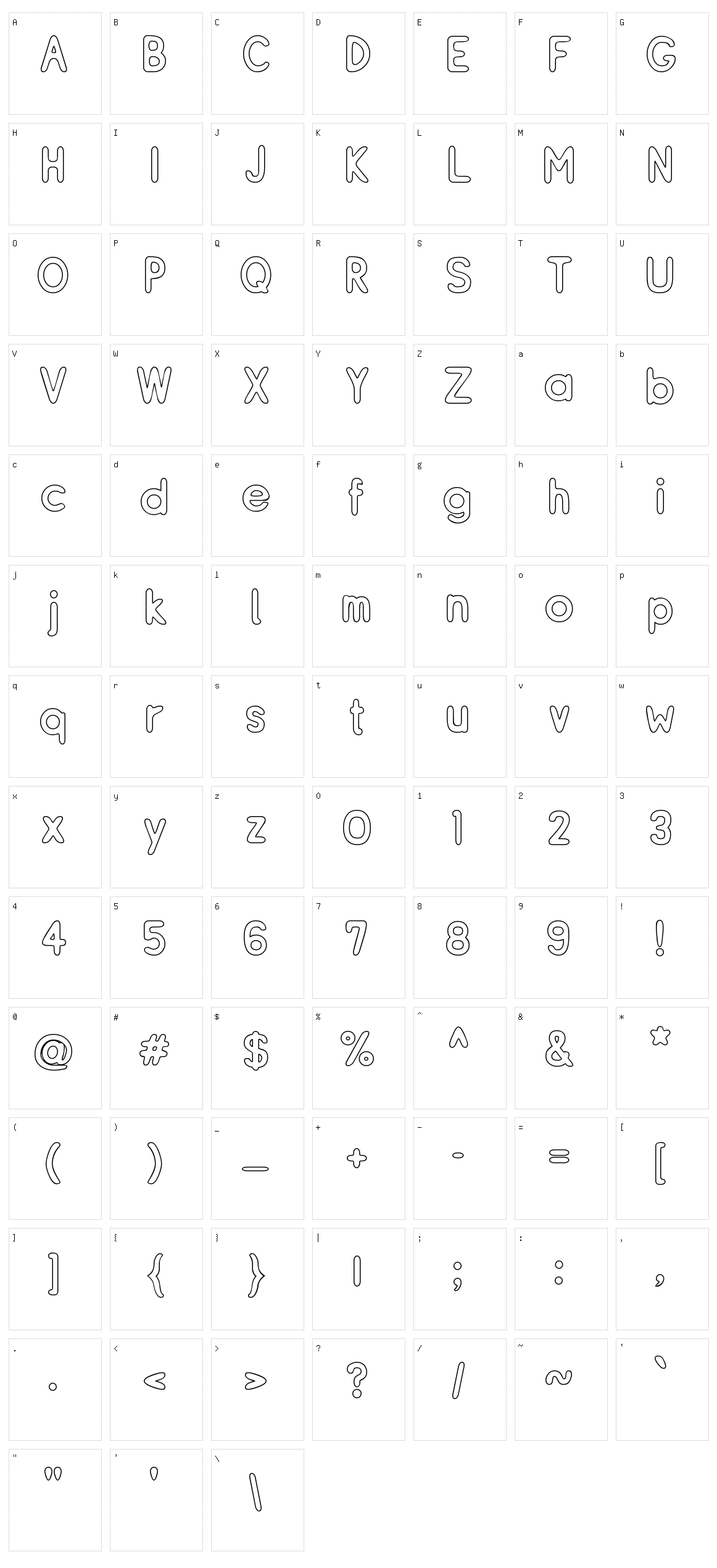 ReSiple Character Set