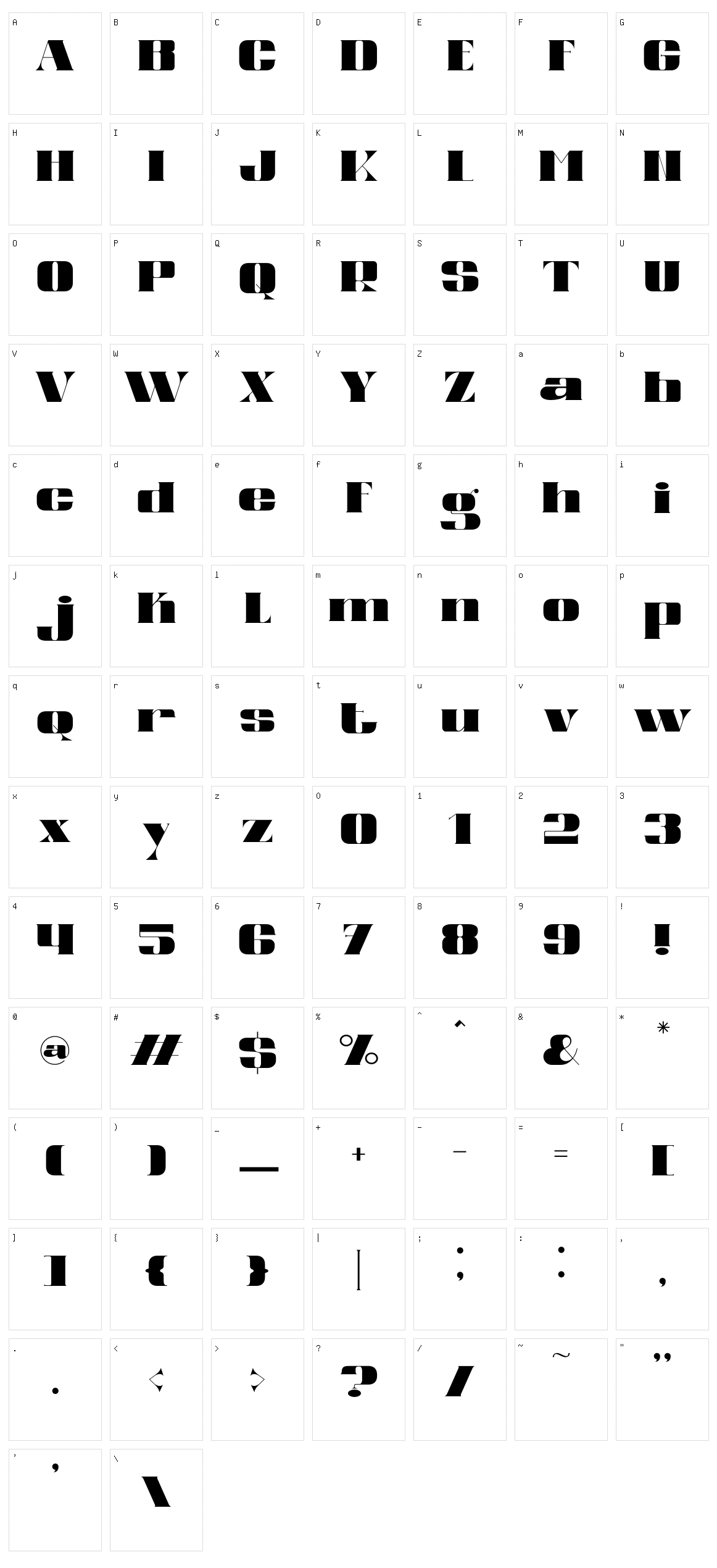 Reske Wuite Character Set