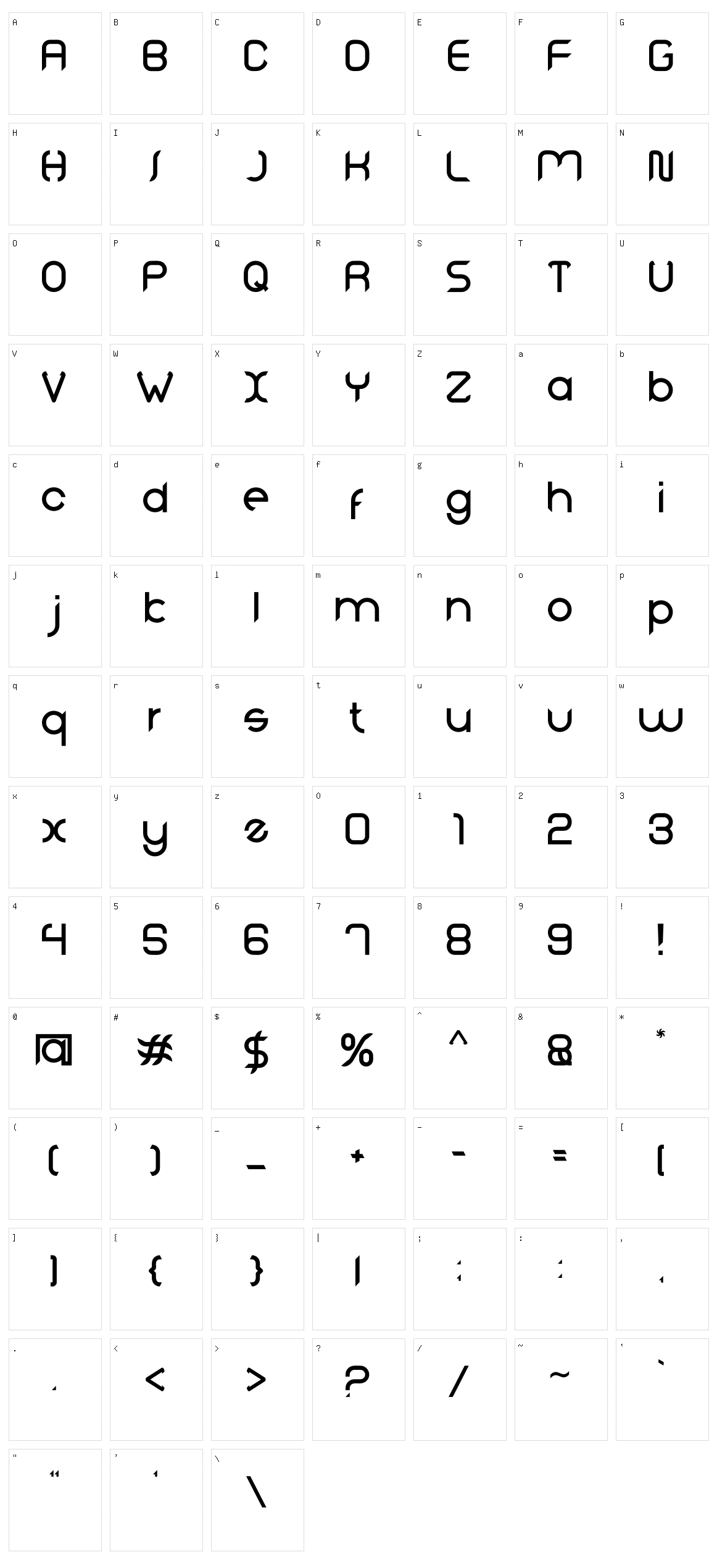 Roasted Character Set