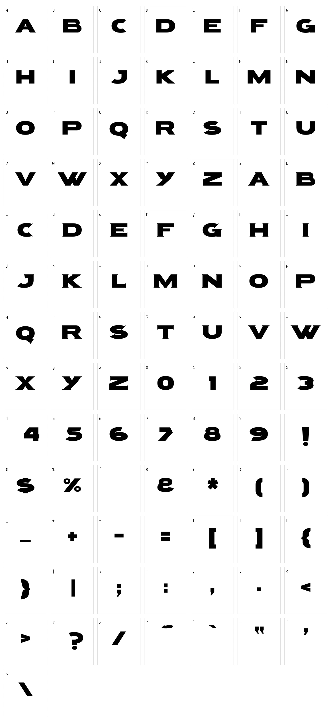 Ronor Gerion Character Set