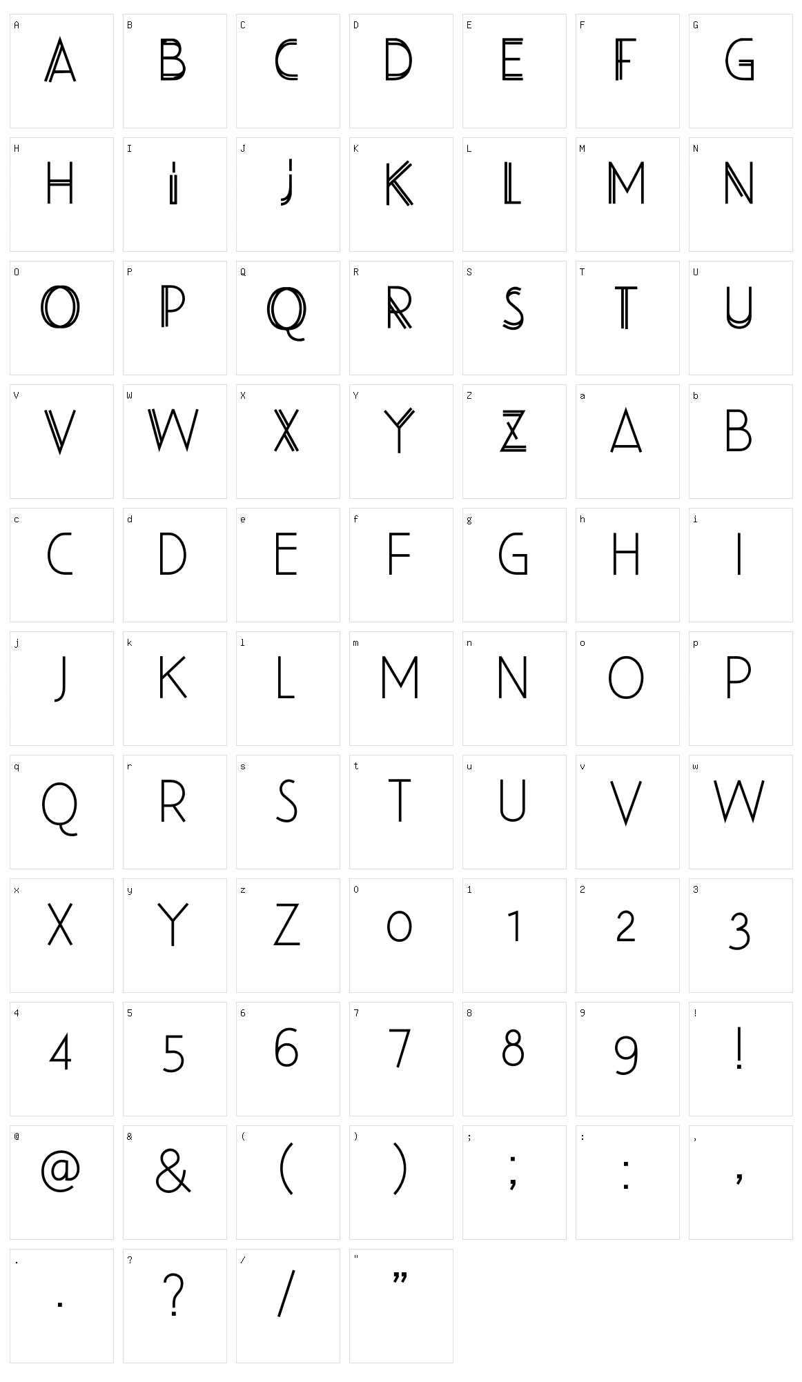 RS Unique Character Set