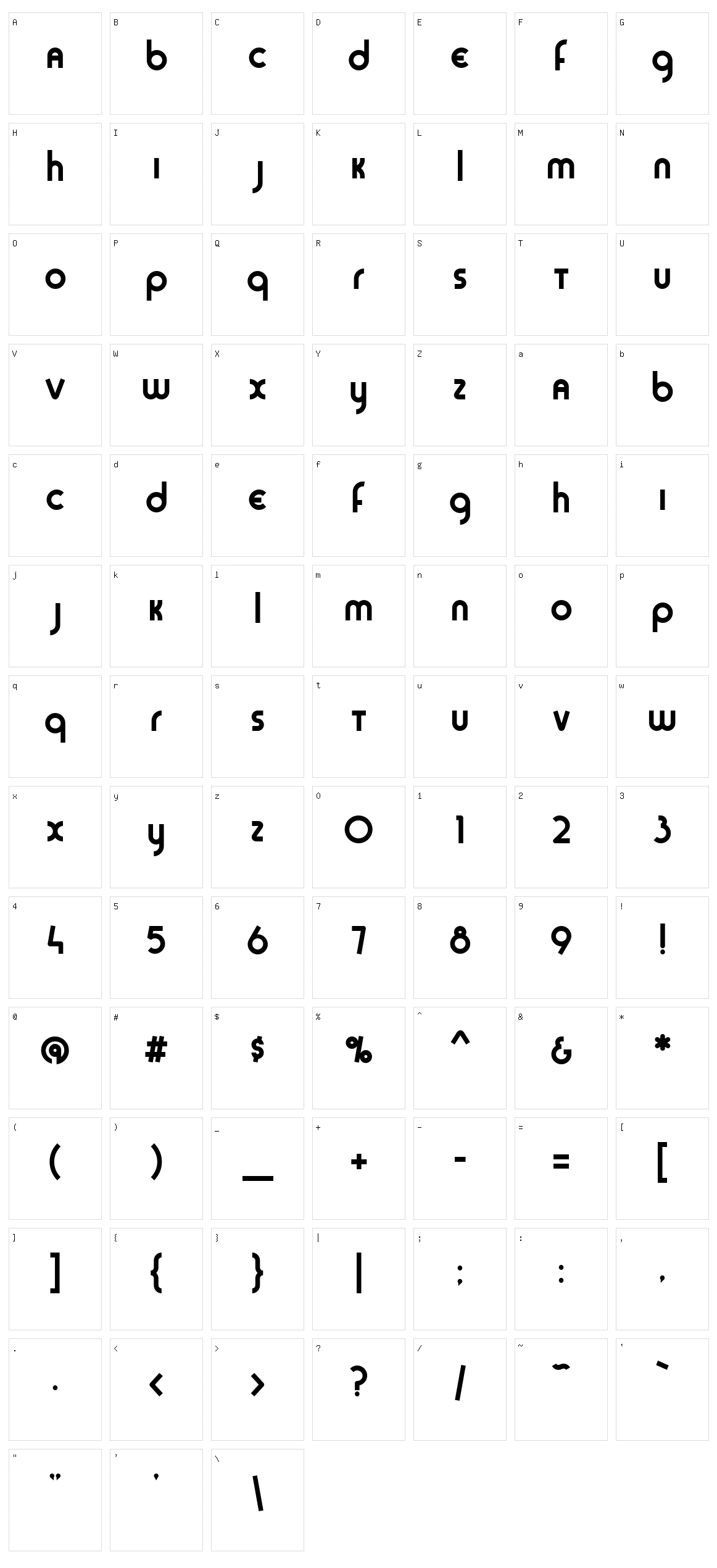 Sans Sara Character Set