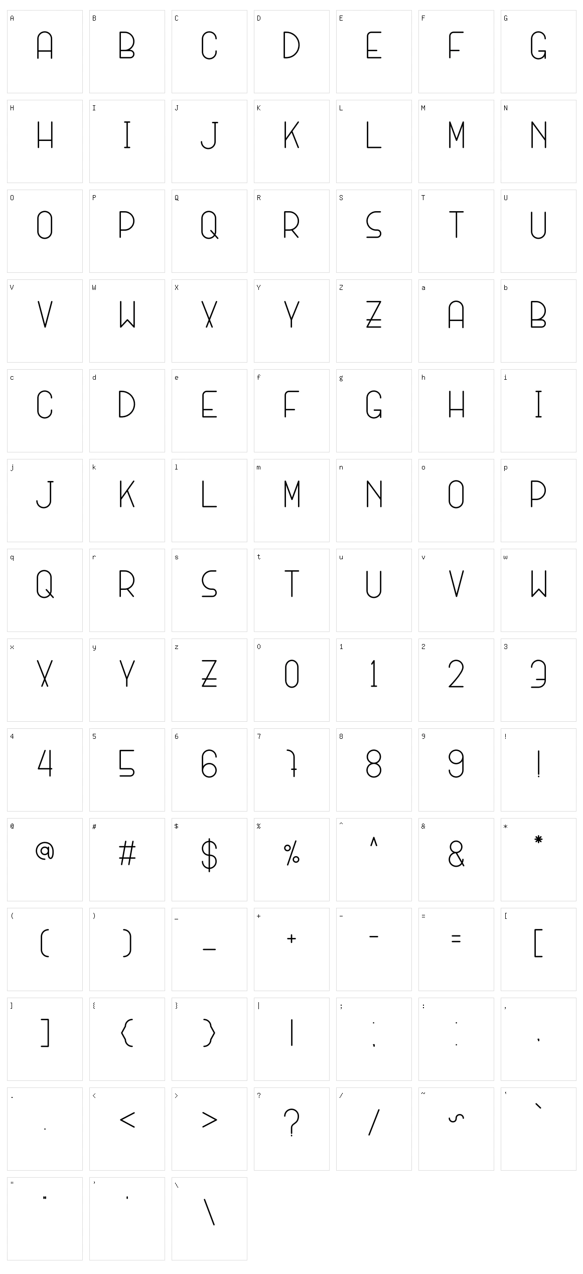 Sansi Character Set