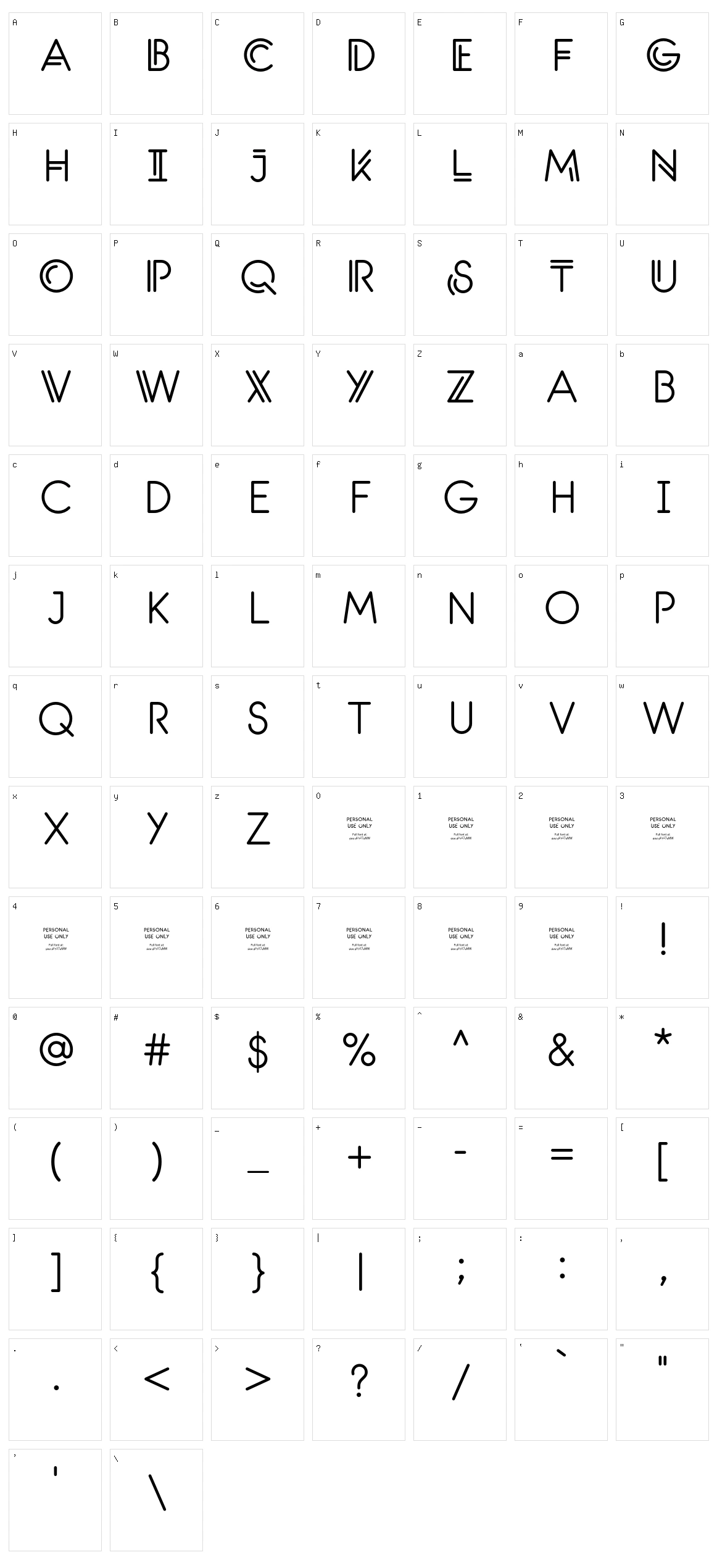 Santanelli Character Set