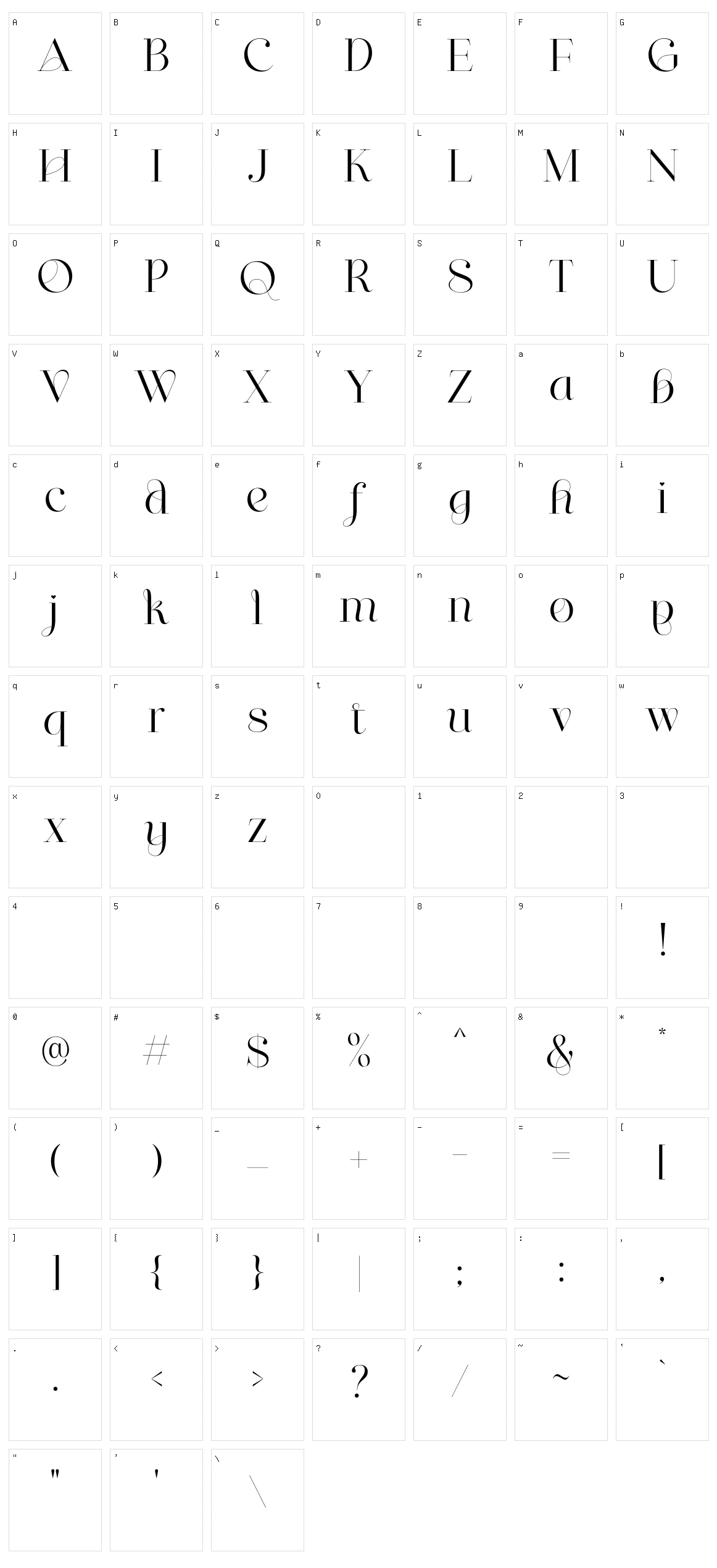 Shaping Heart Character Set