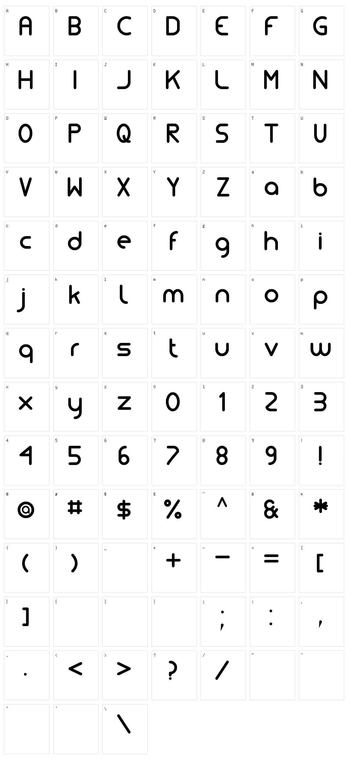 Simple Tfb Character Set