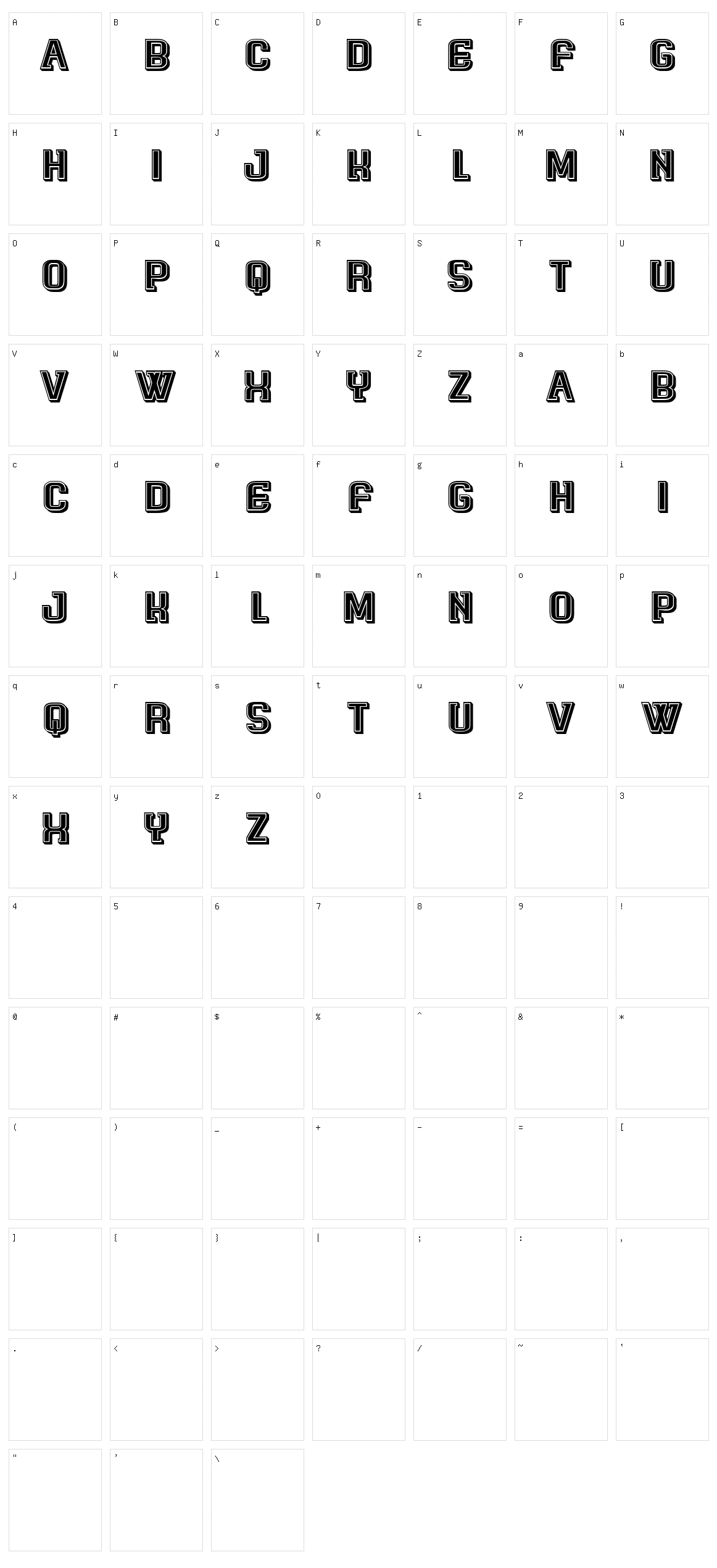 Slab Character Set