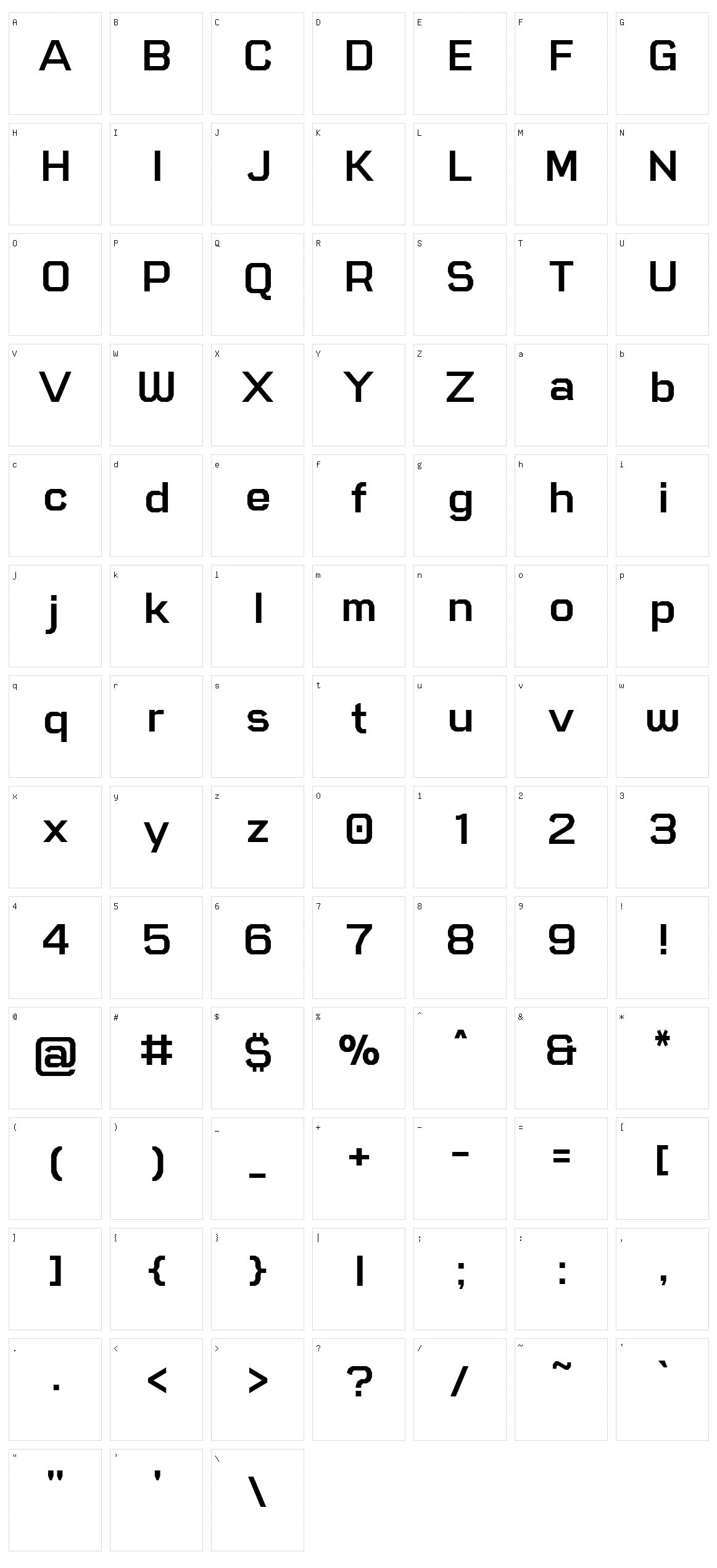 Soniano Sans Unicode Character Set