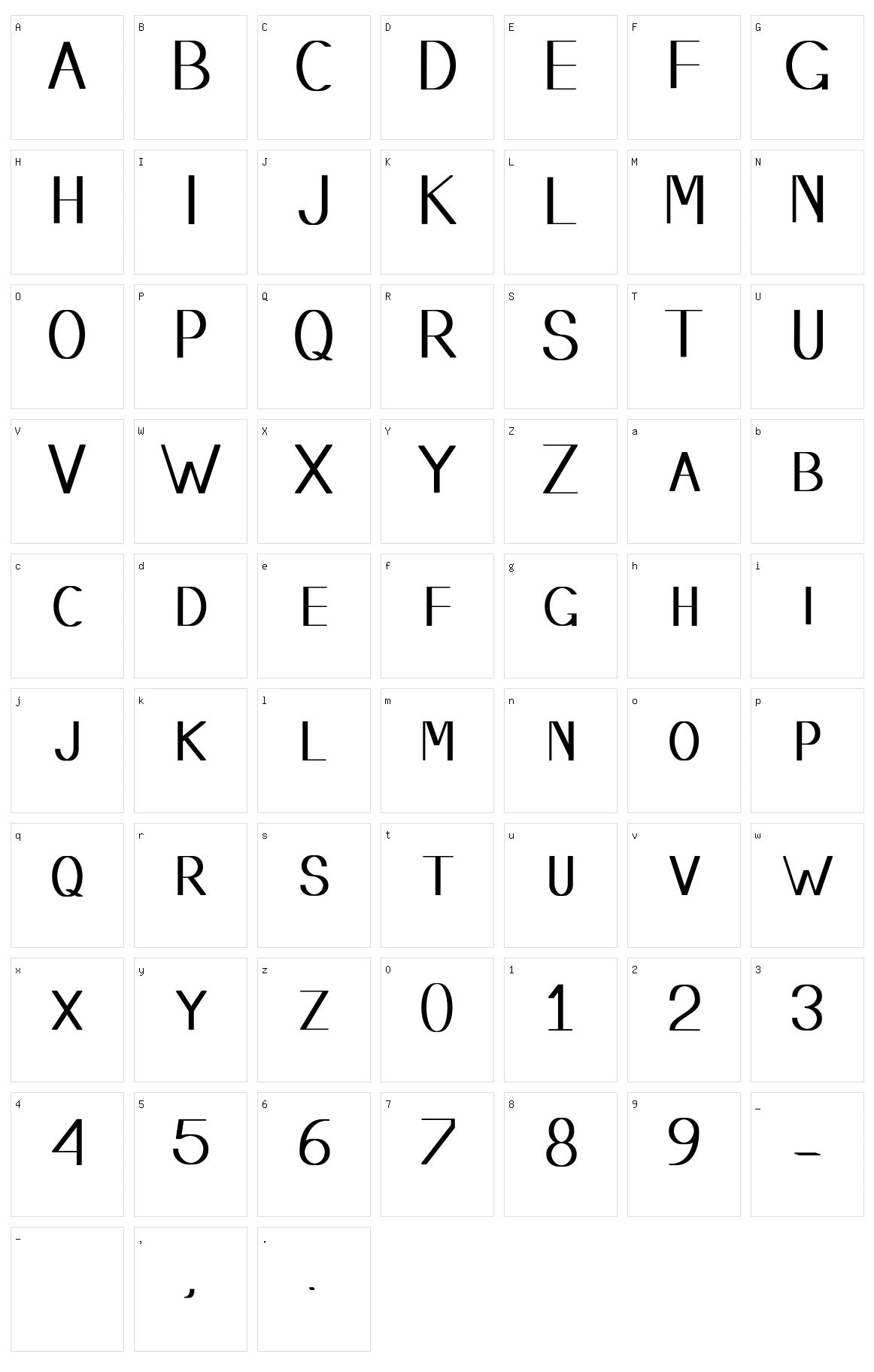 Stembase Character Set