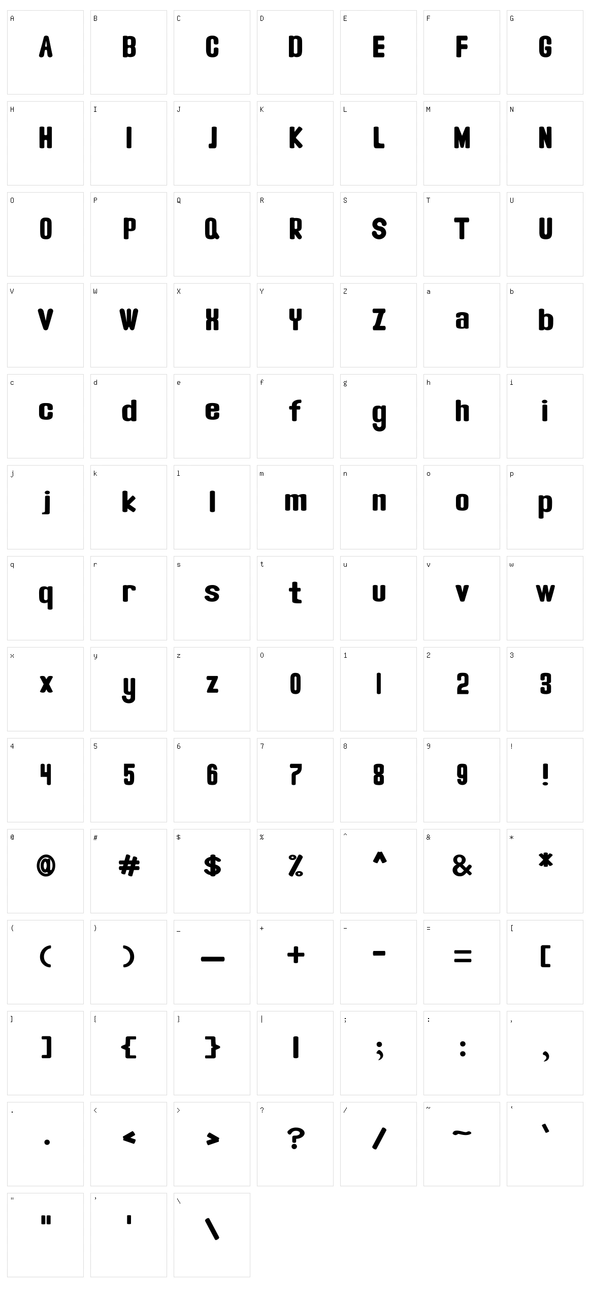Stines Character Set