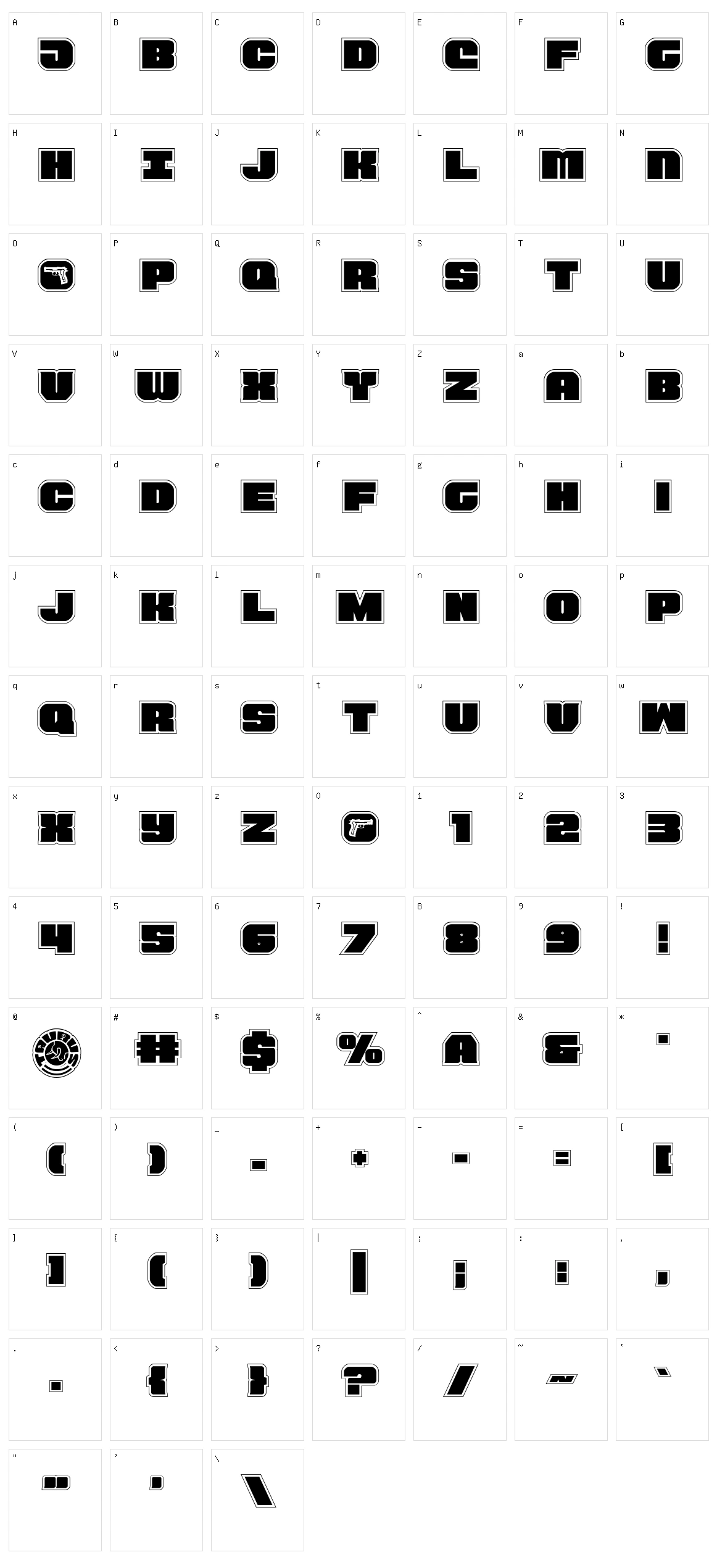 Tauro Character Set
