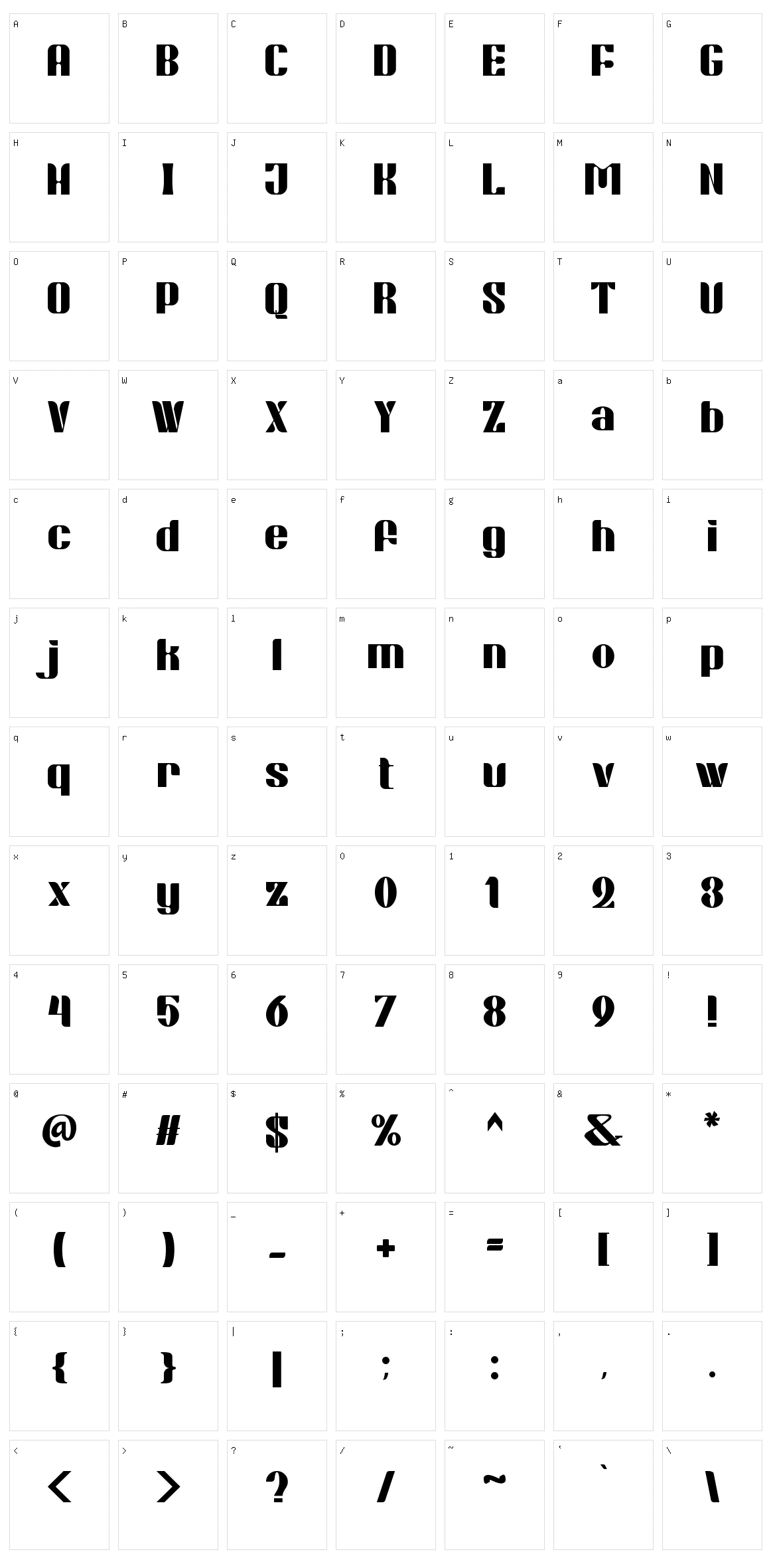 Think Character Set