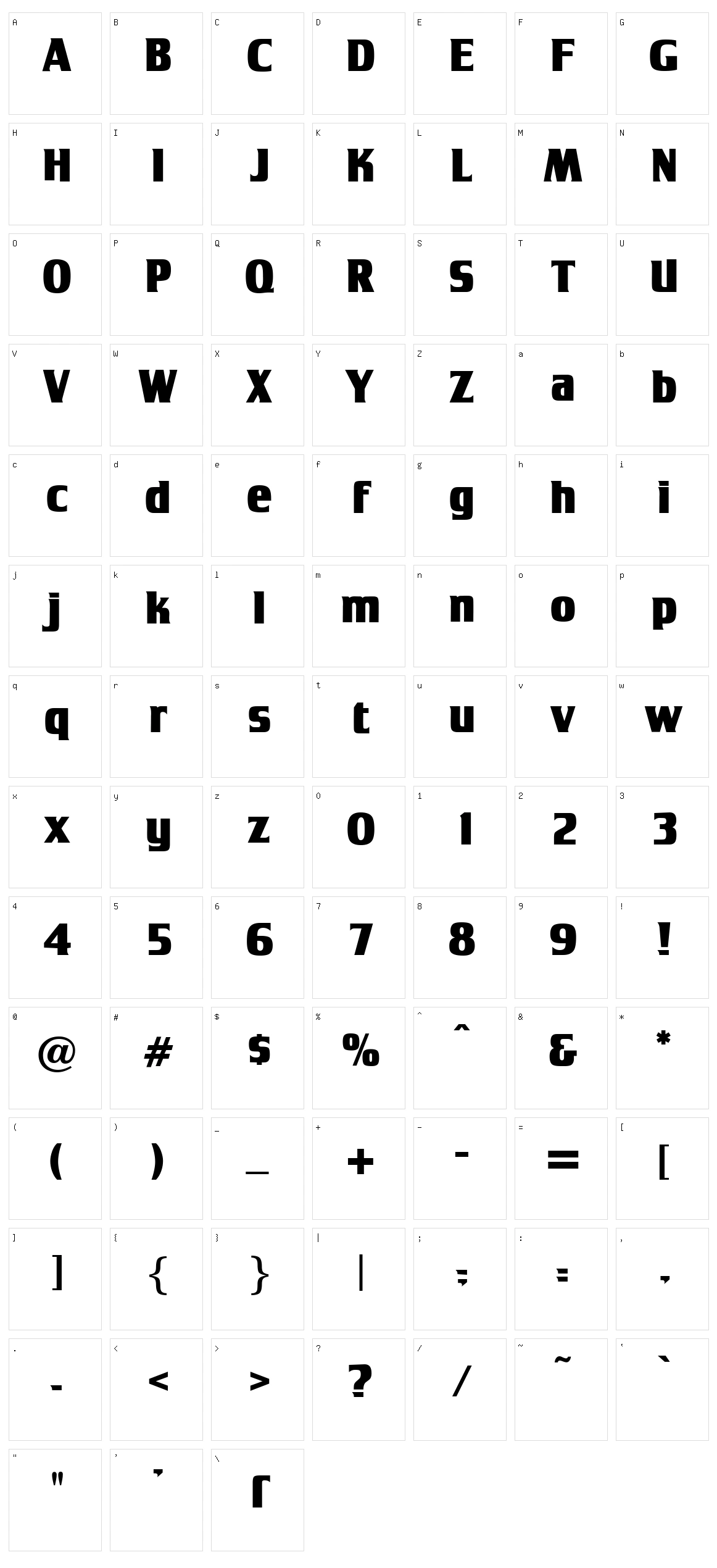 Tobago Poster Character Set