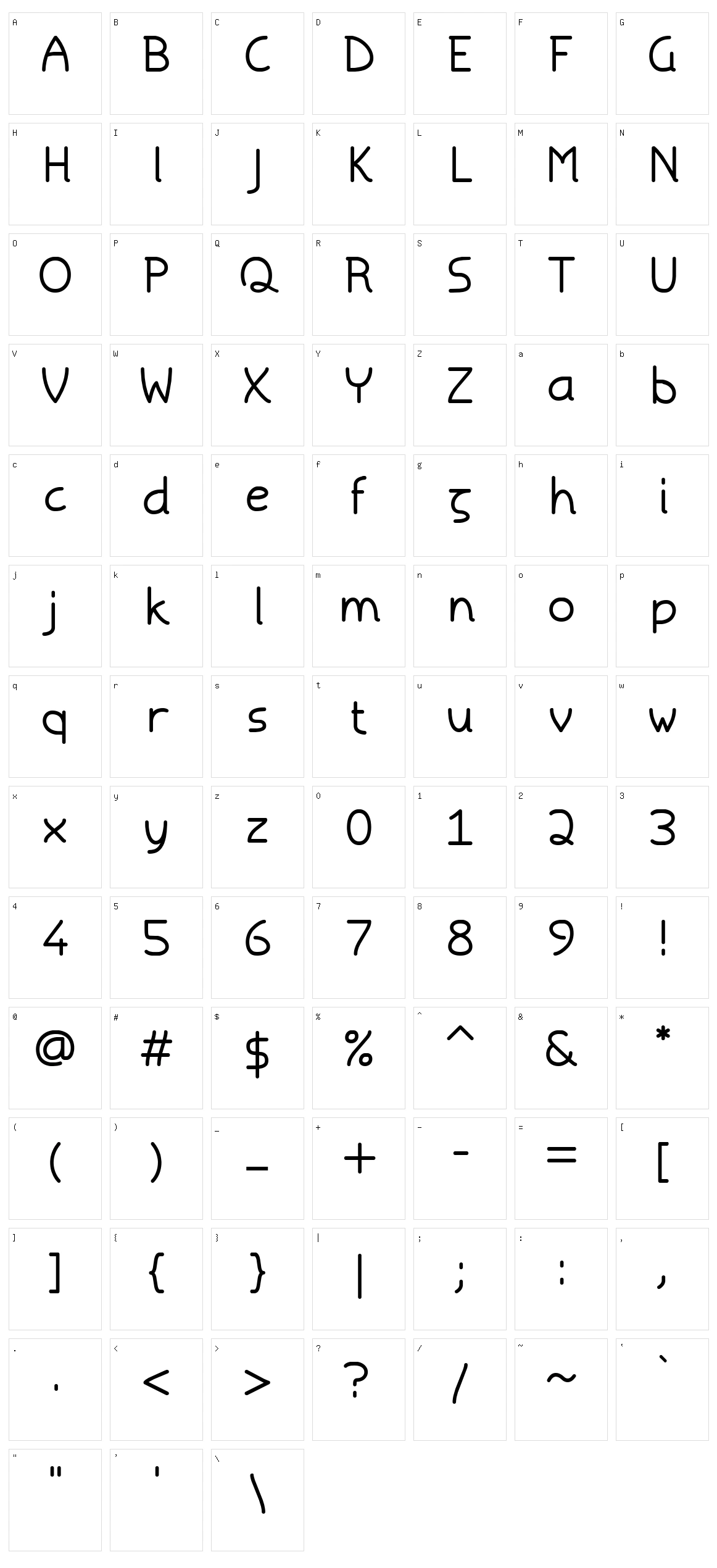 Torid Character Set