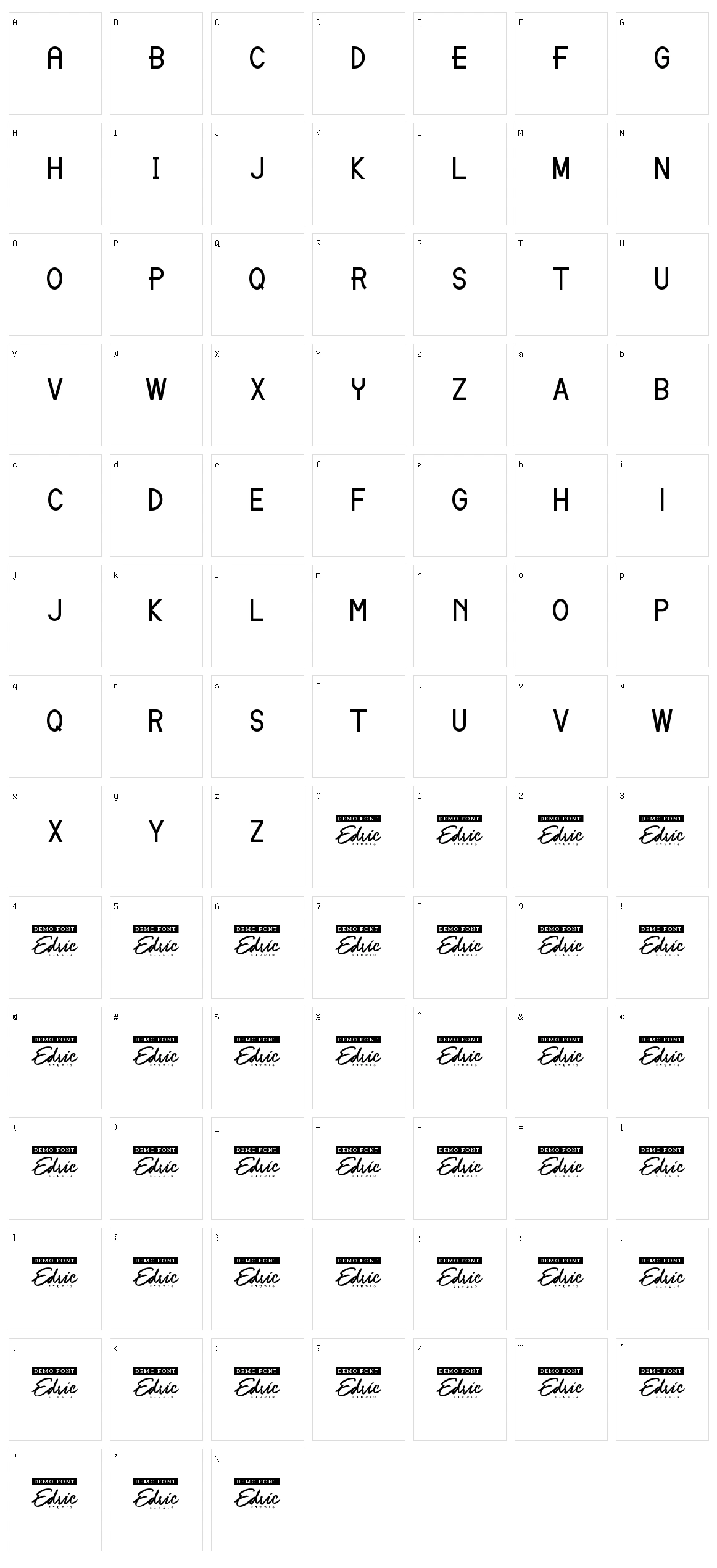 Triumphal Character Set