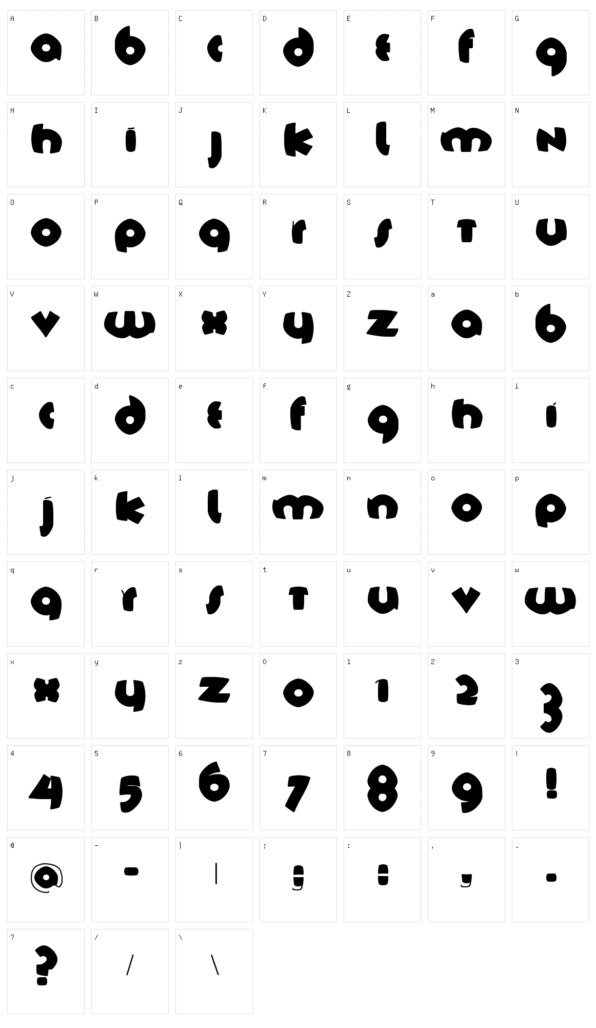 Tschich Character Set